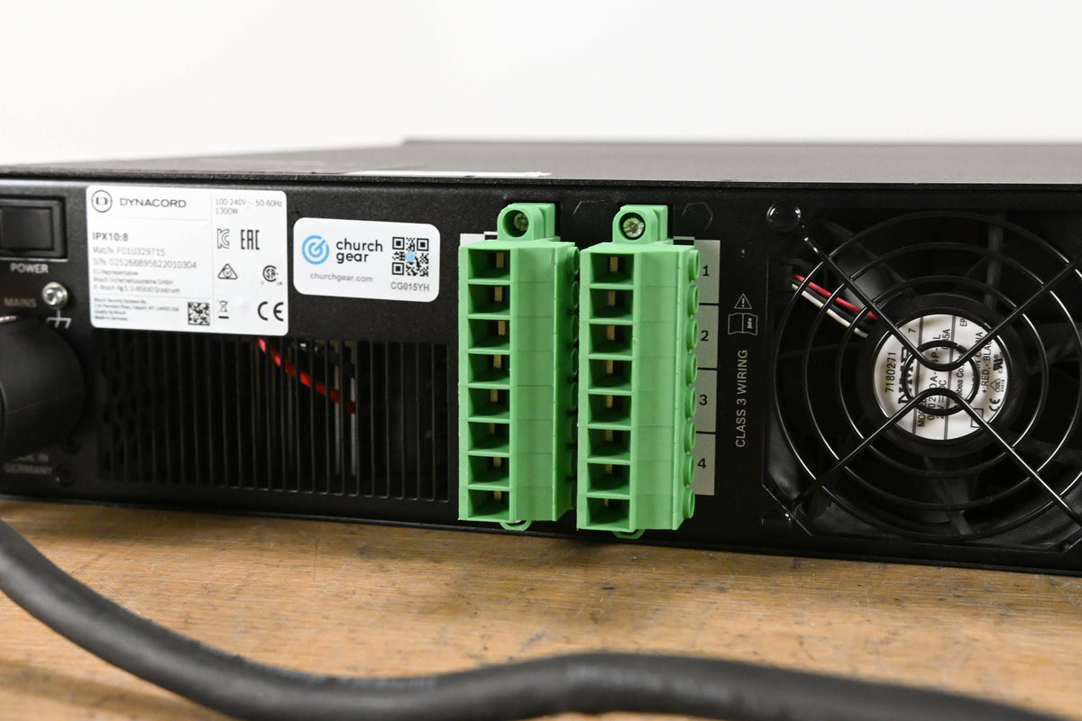 Dynacord IPX10:8 8 x 1250W 8-Channel Installation DSP Amplifier