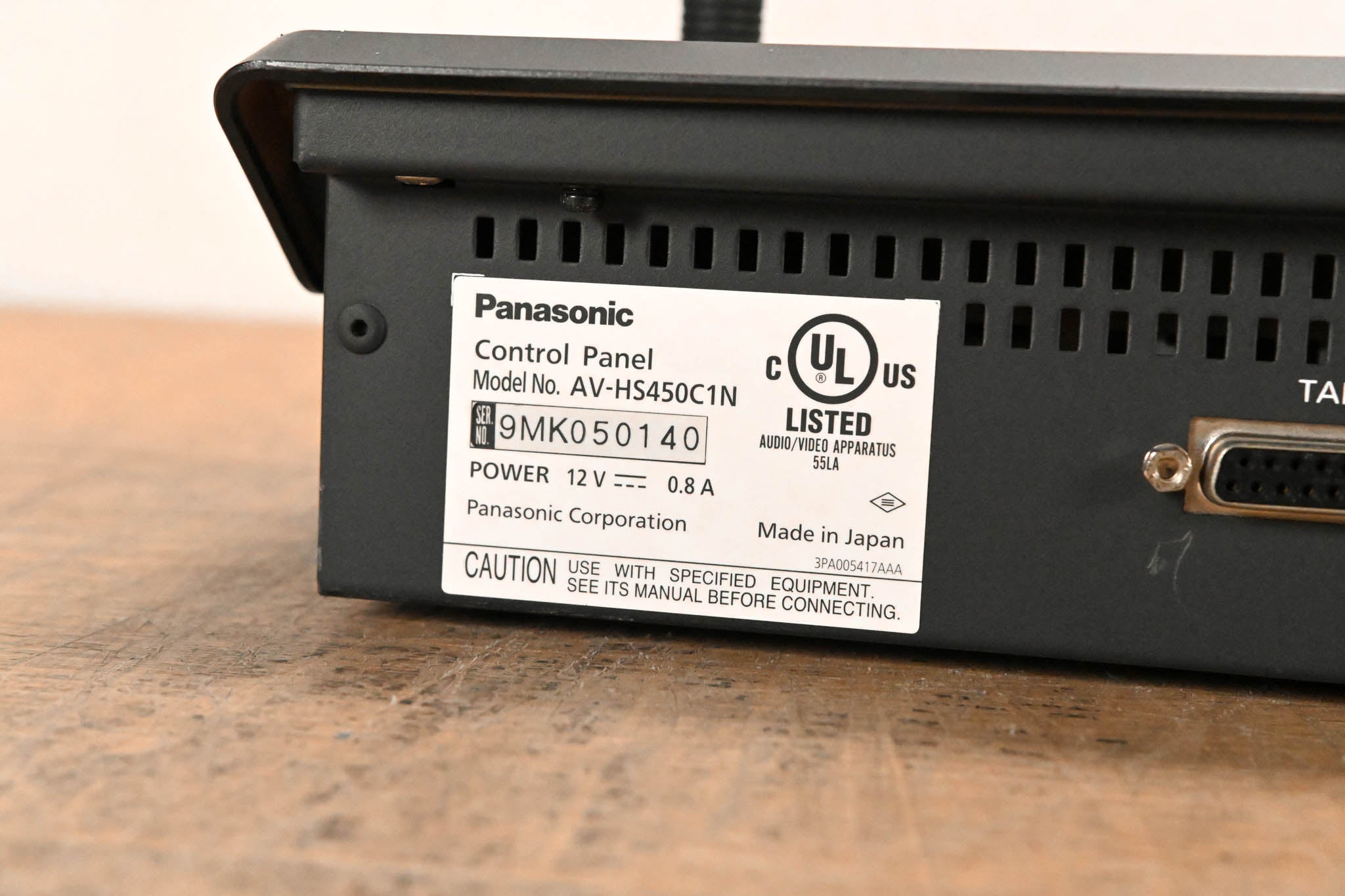 Panasonic AV-HS450C1N Control Panel for AV-HS450 Video Switcher (NO PSU)