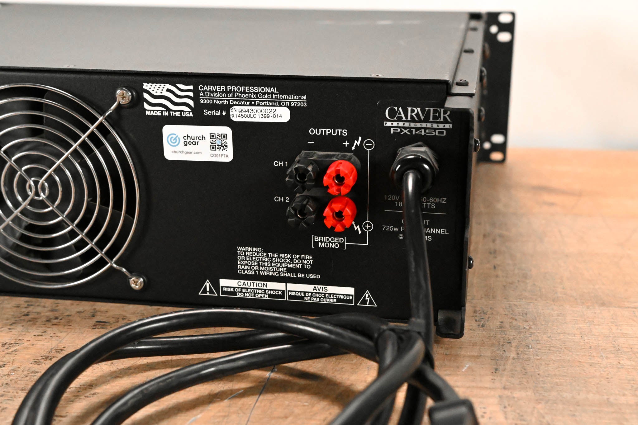 Carver PX1450 2-Channel Power Amplifier