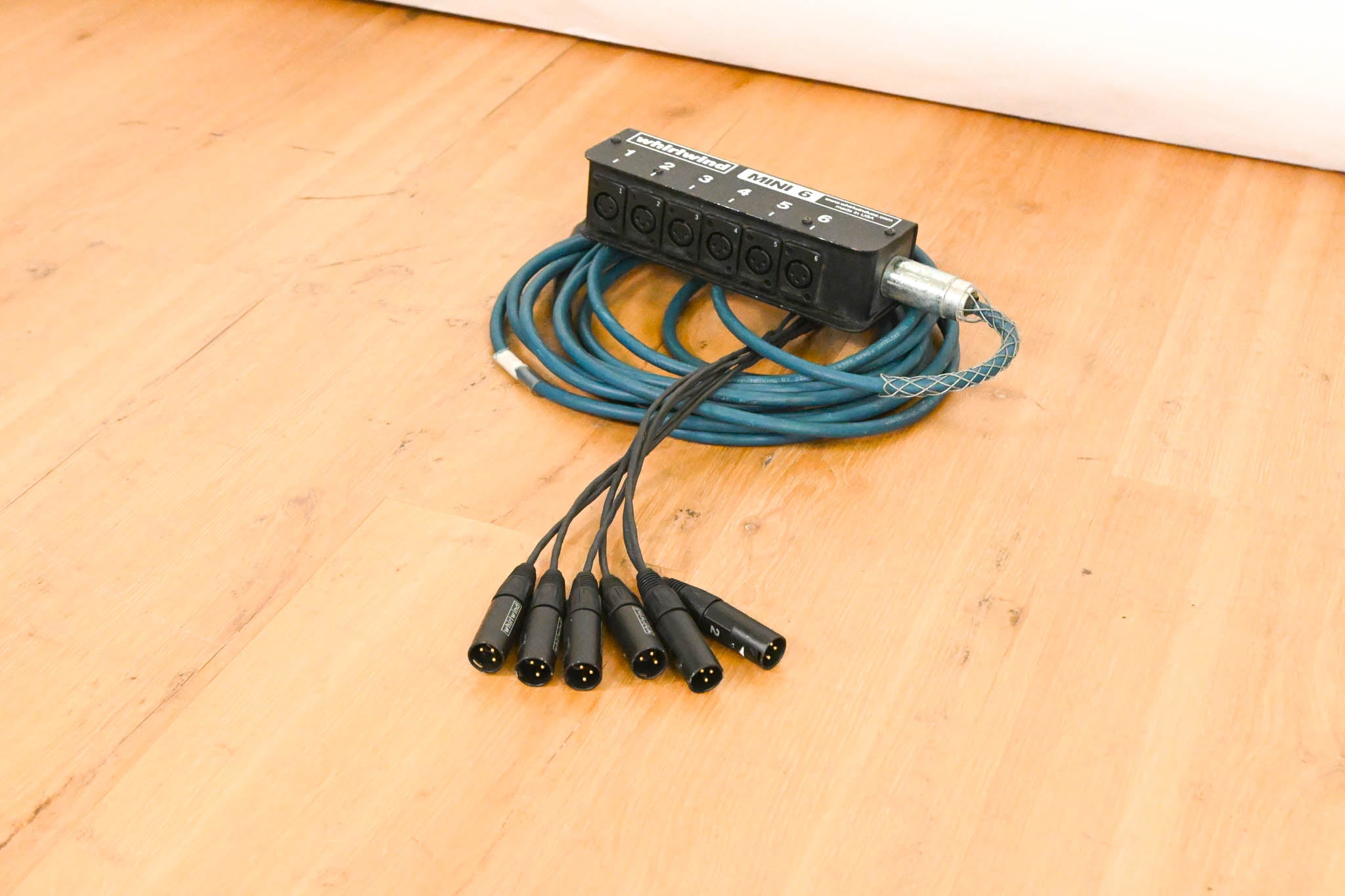 Whirlwind MS-6-M-NR-025 Mini 6 6-Channel Low-Profile Drop Snake - 25 ft