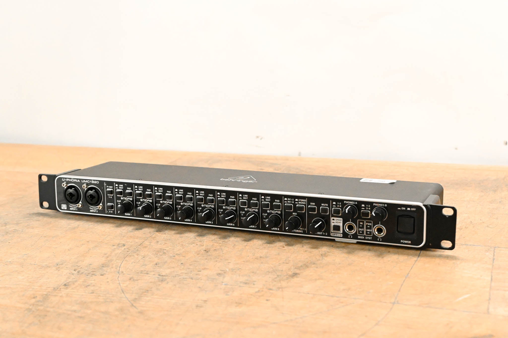 Behringer U-Phoria UMC1820 USB Audio Interface (NO POWER SUPPLY)