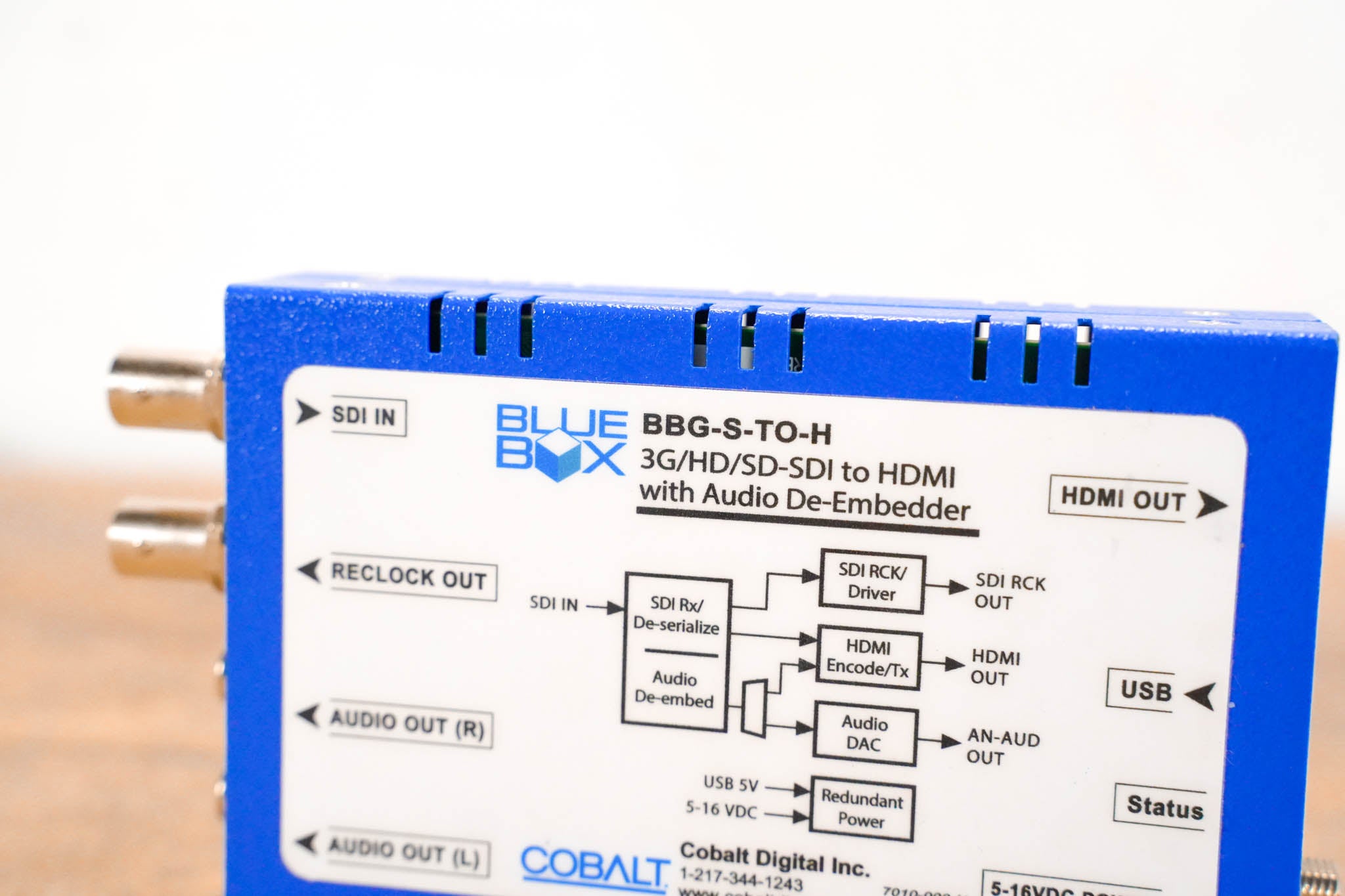 Cobalt BBG-S-TO-H 3G/HD/SD-SDI to HDMI w/ Audio De-Embedder (NO PSU)