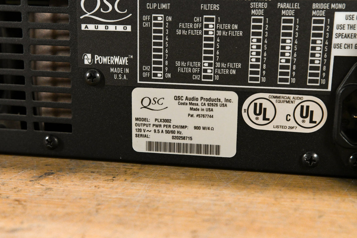 QSC PLX3002 2-Channel Power Amplifier