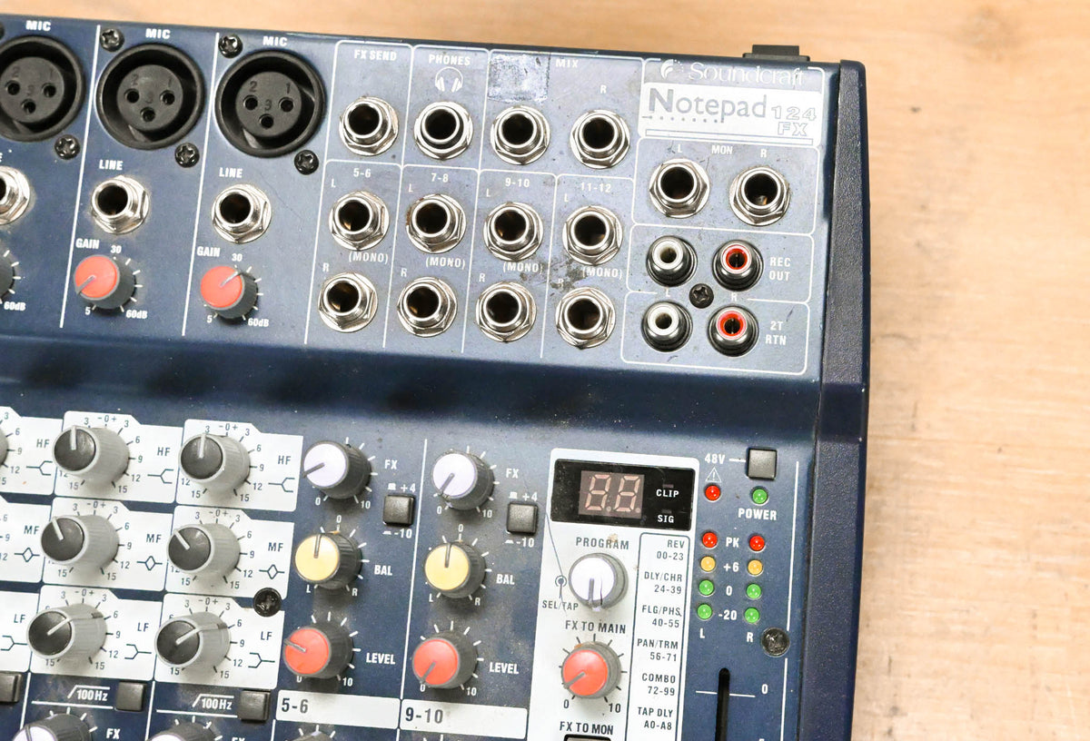 Soundcraft Notepad 124FX Compact 12-Input Analog Mixing Console (NO PSU)