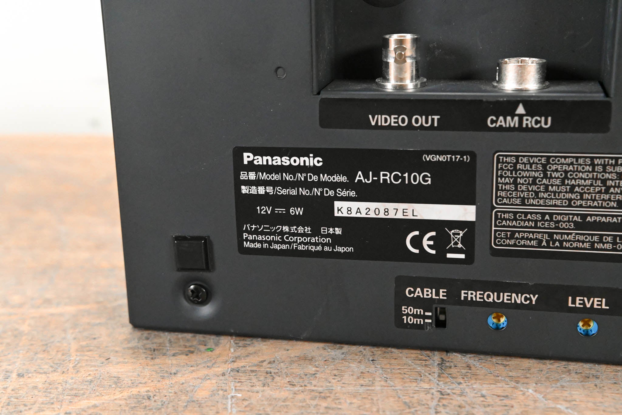 Panasonic AJ-RC10G Remote Control Unit