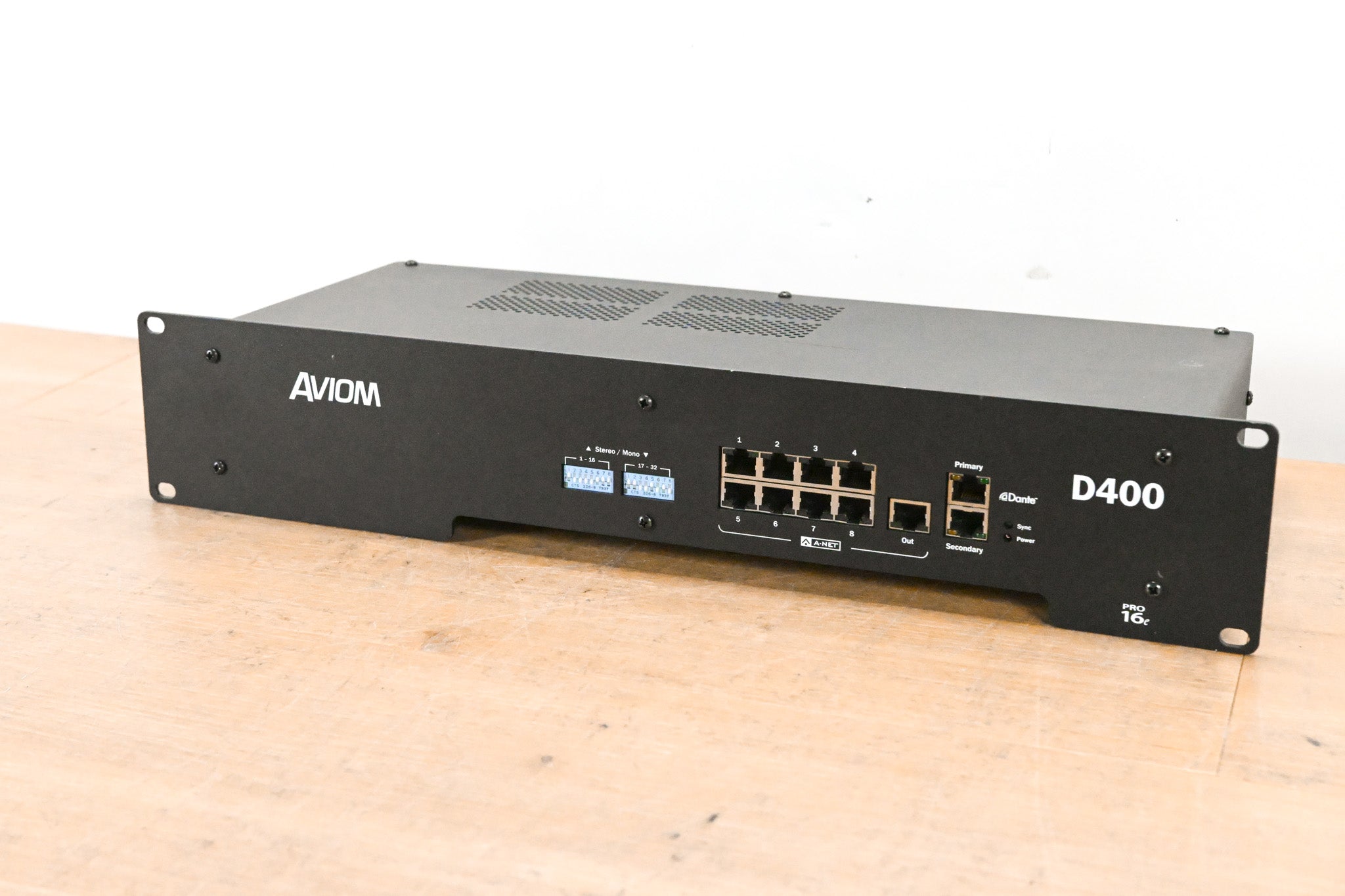 Aviom D400-Dante A-Net Distributor with Dante Connectivity
