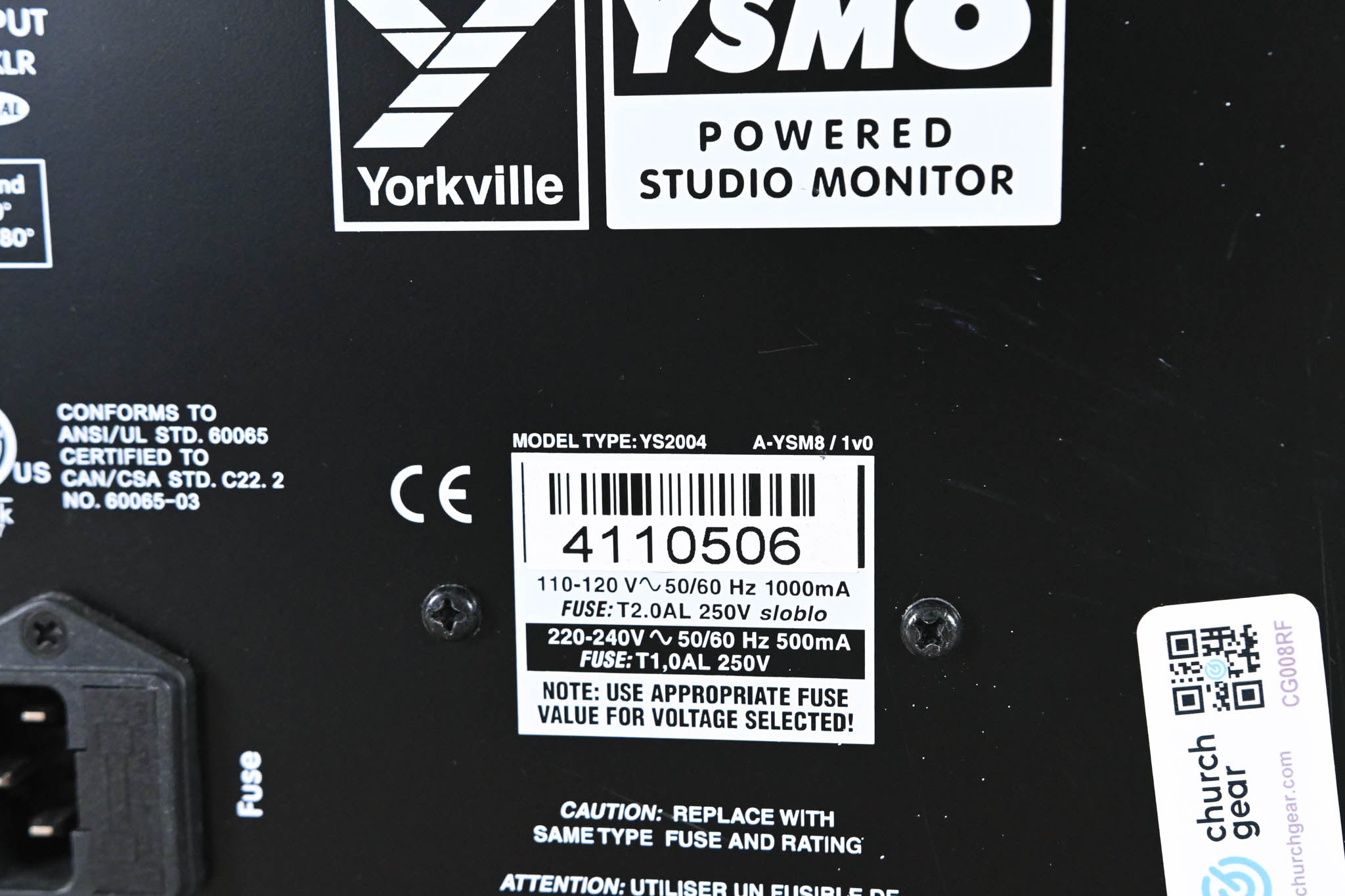 Yorkville YSM8 8" Powered Studio Reference Monitor (PAIR)