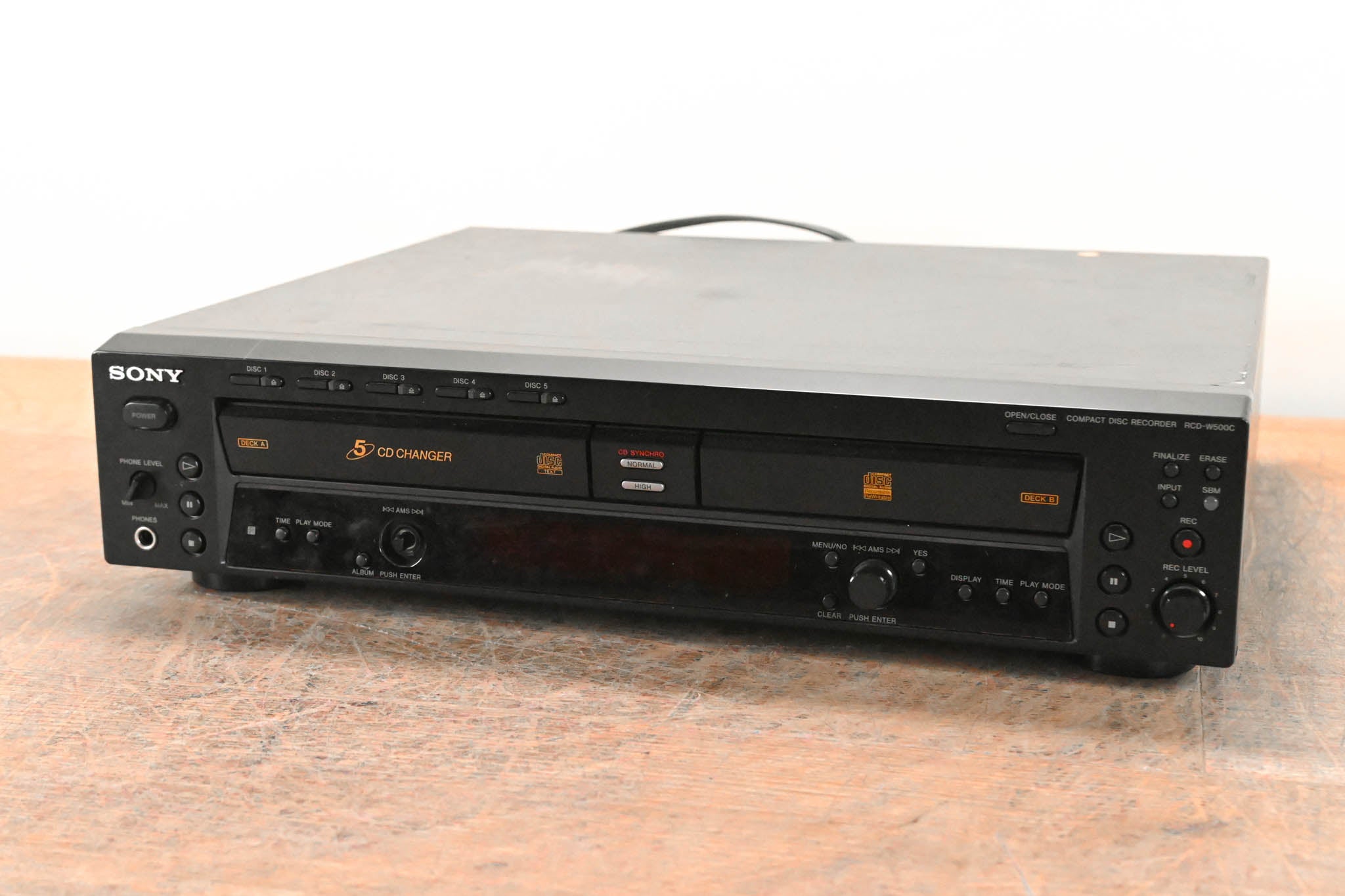 Sony RCD-W500C 5-Disc CD Changer and Recorder