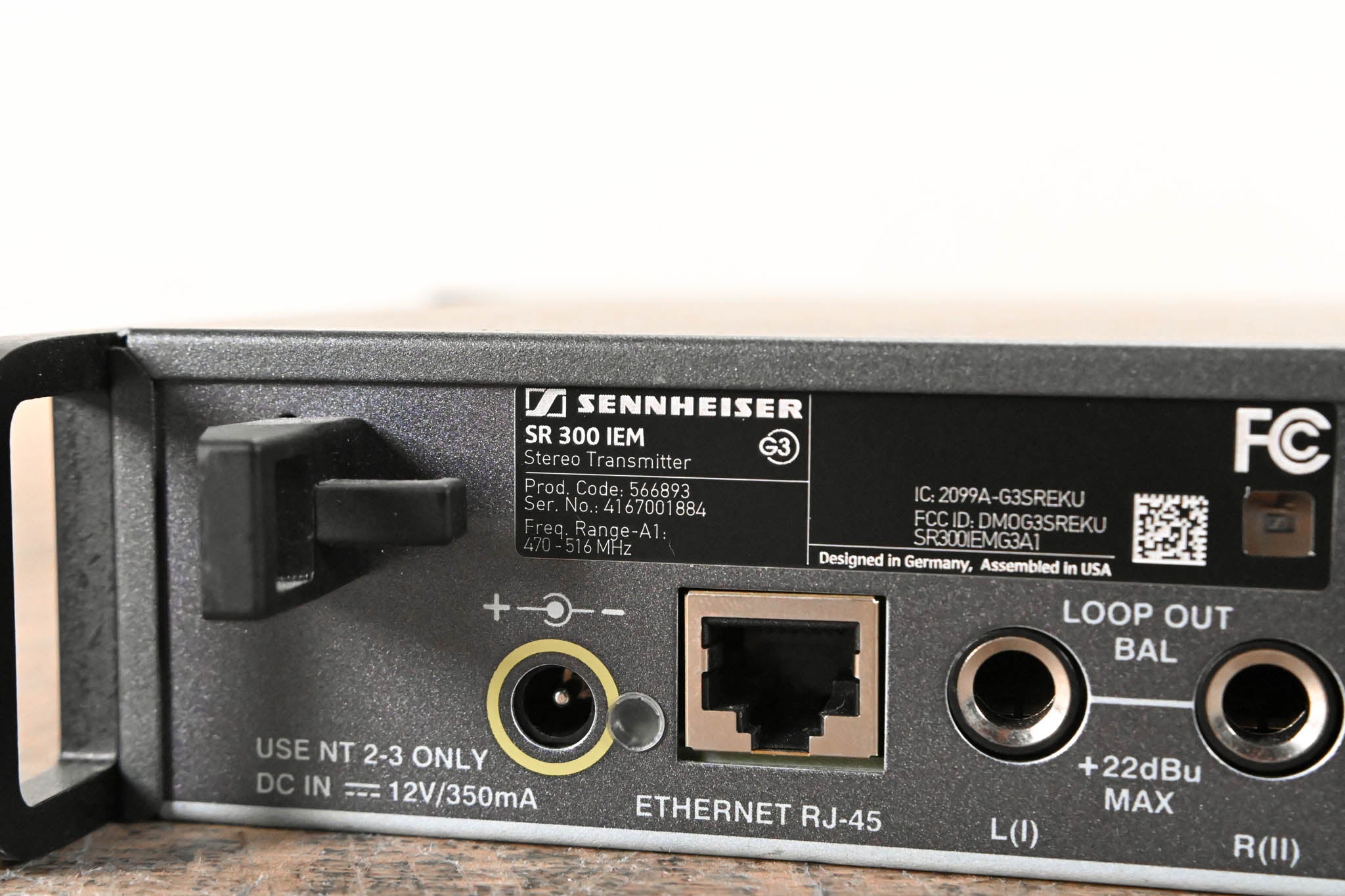 Sennheiser SR 300 IEM G3 Wireless Transmitter 470-516MHz NO POWER SUPPLY