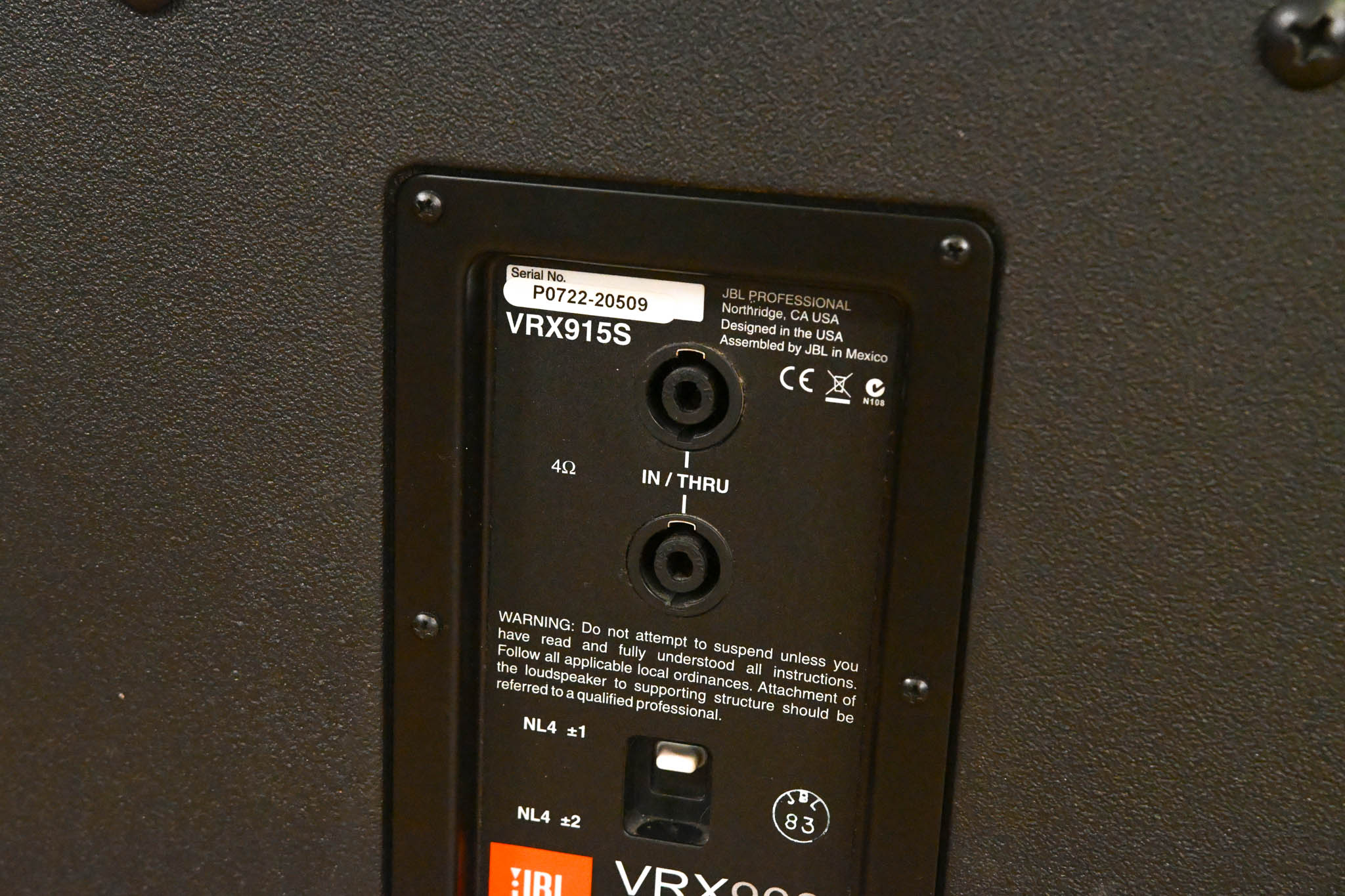 JBL VRX915S 15" Bass Reflex Subwoofer