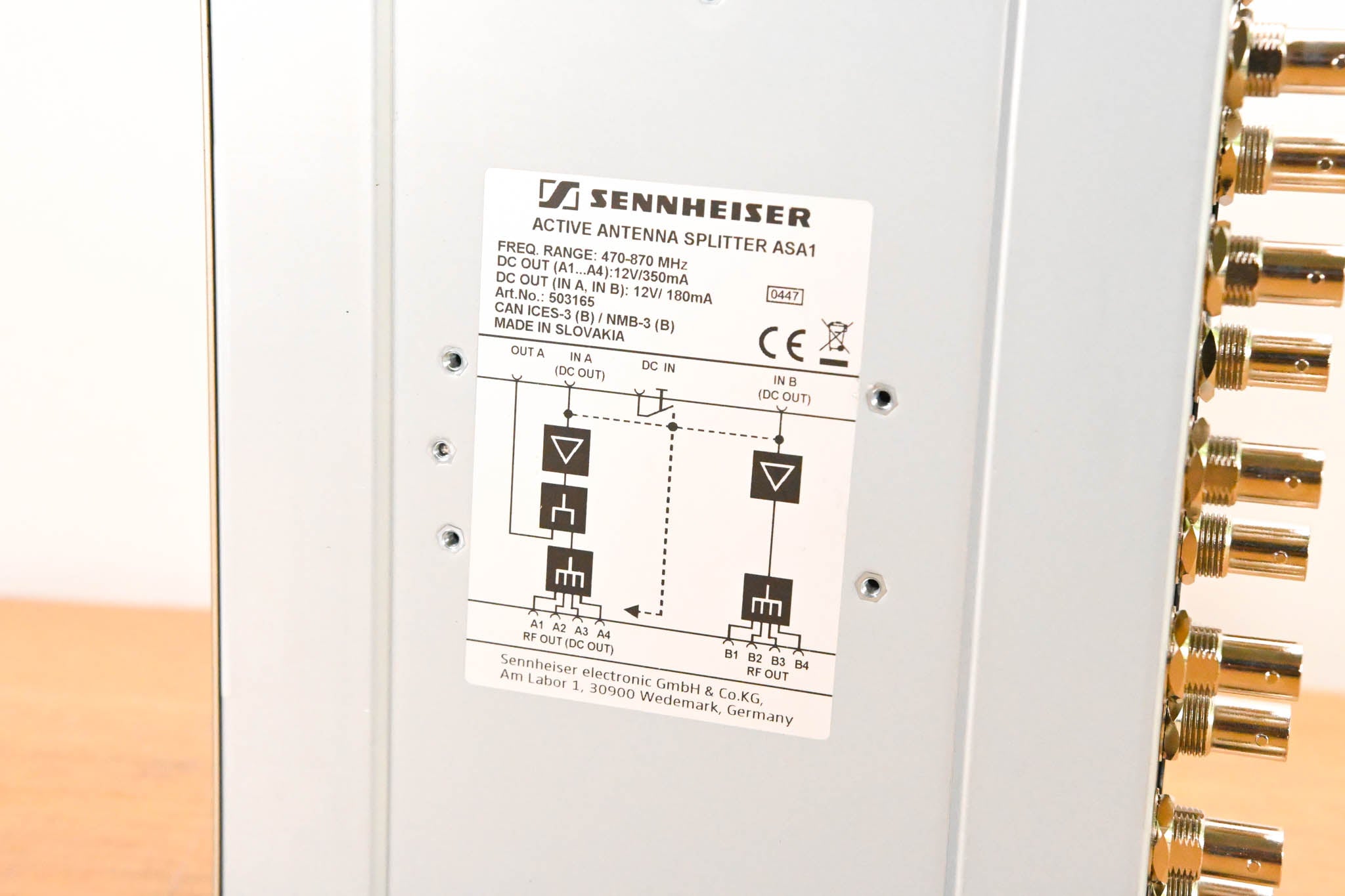 Sennheiser ASA 1 Active Antenna Splitter - 470-870 MHz (NO POWER