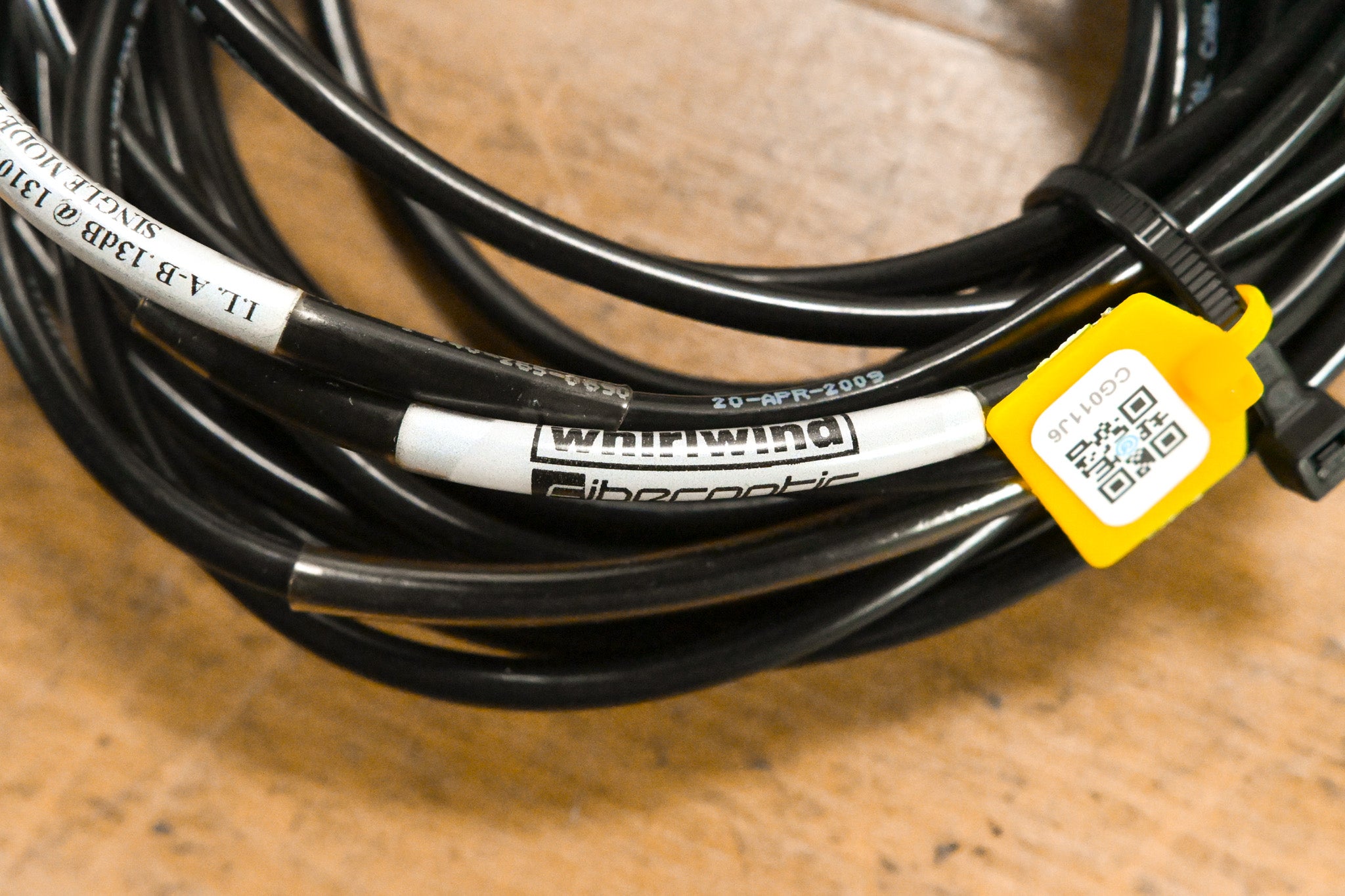Whirlwind opticalCON DUO Single Mode Tactical Fiber Optic Cable - 25'