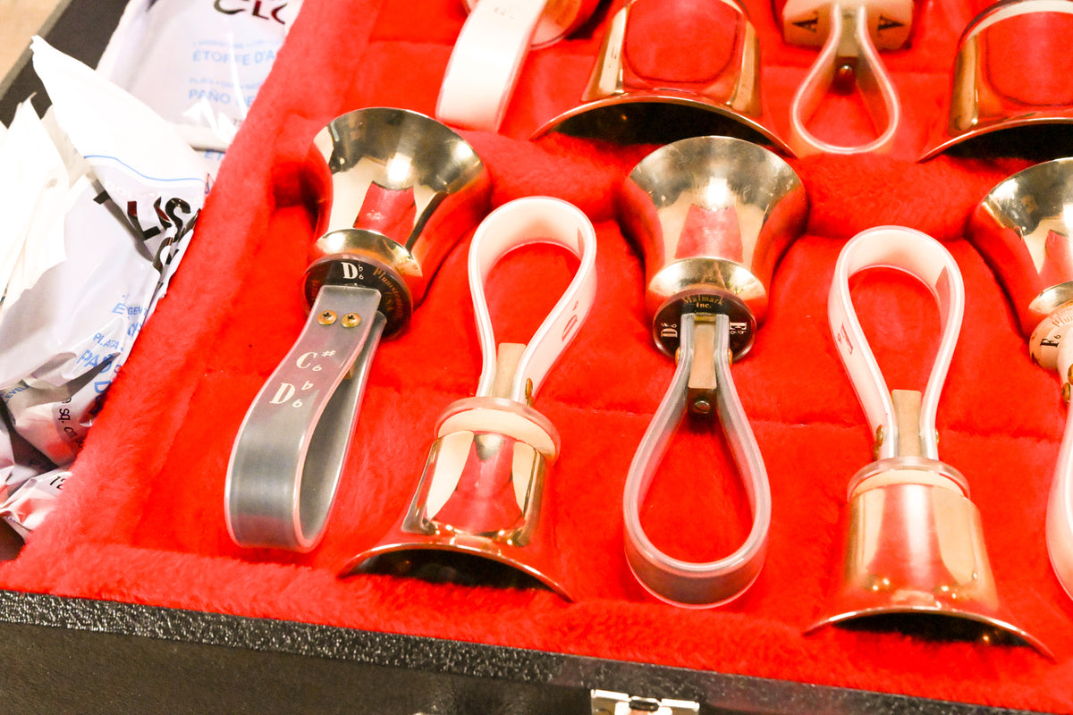 Malmark Three Octave Handbell Set (C4-C7) - 37 Bells w/ 4 Cases