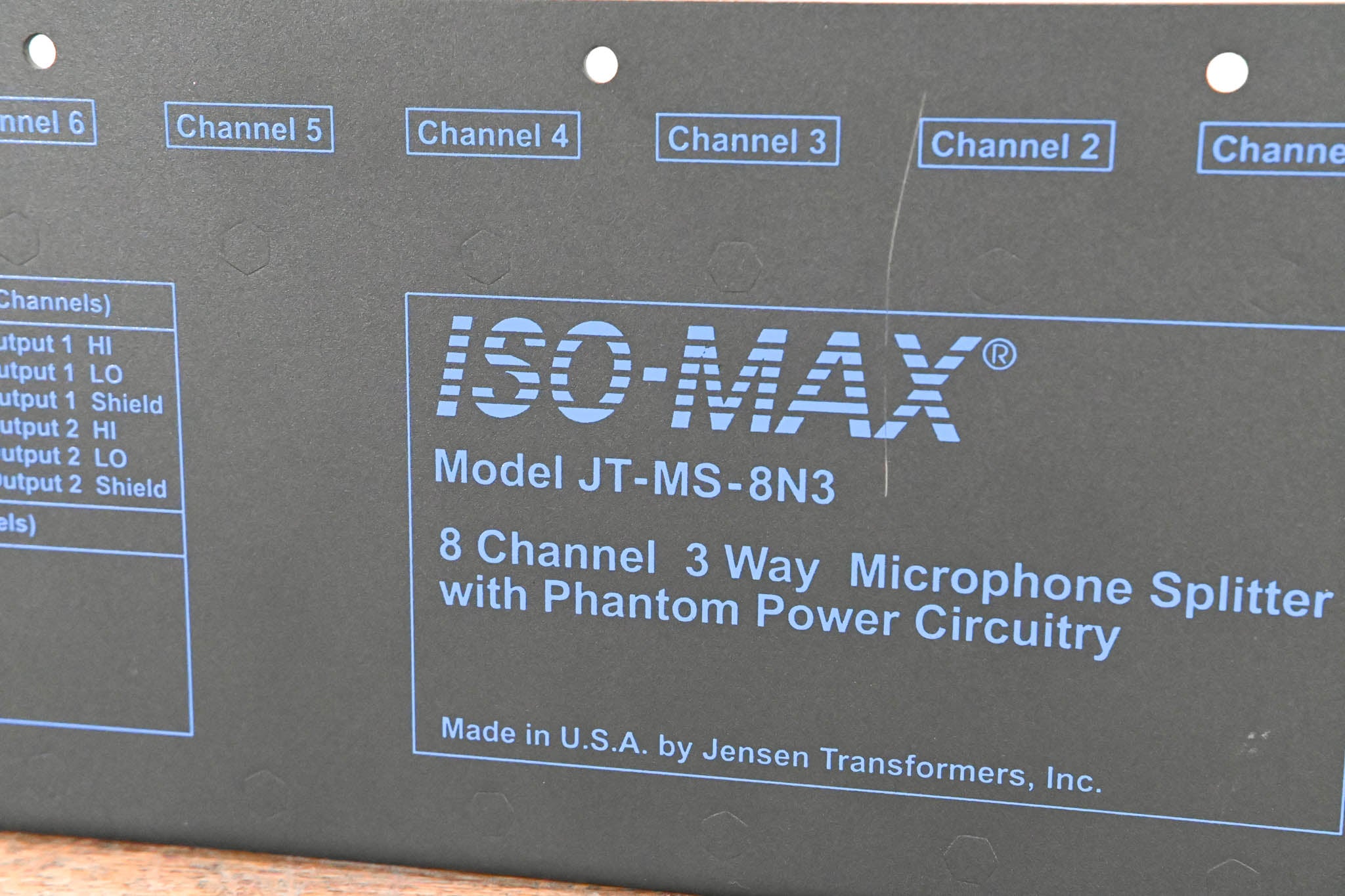 Jensen JT-MS-8N3 8-CH 3-Way Mic Splitter with Phantom Power Circuitry