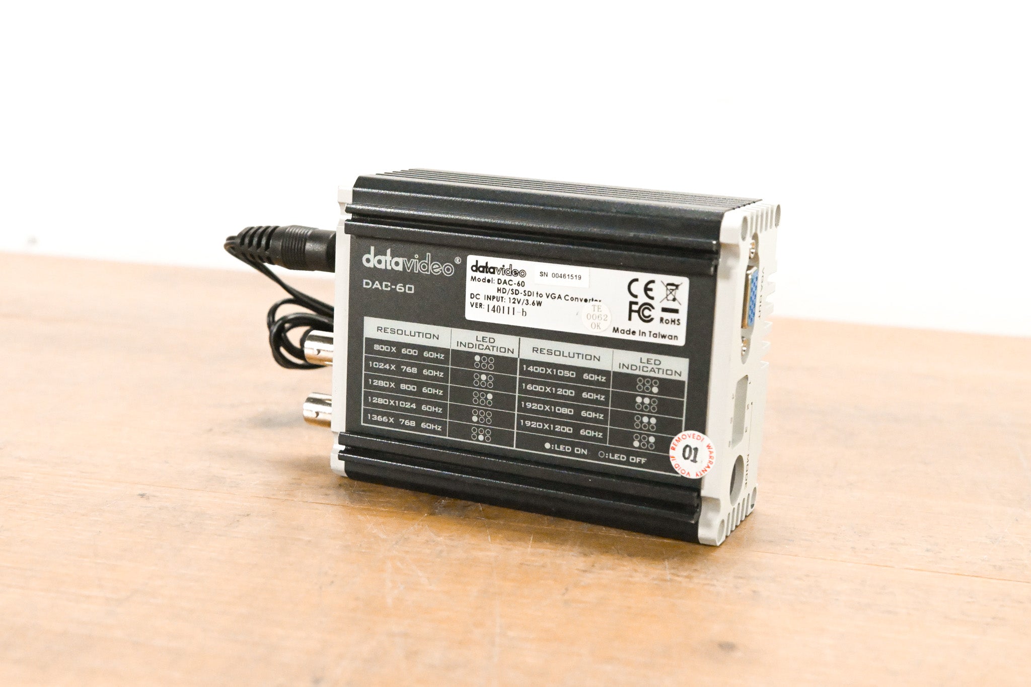 Datavideo DAC-60 SD/HD/3G-SDI to VGA Scaler and Converter