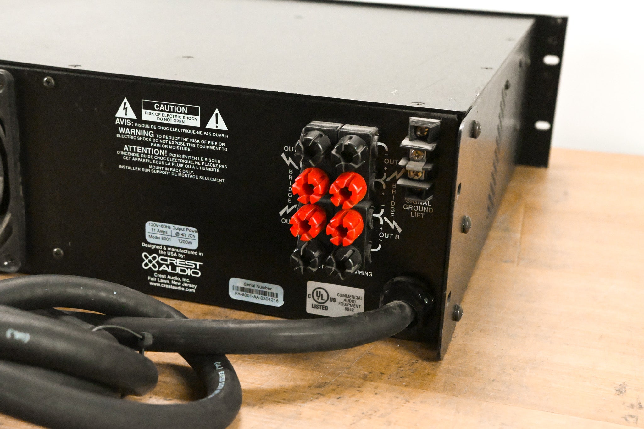 Crest Audio 8001 2-Channel Power Amplifier