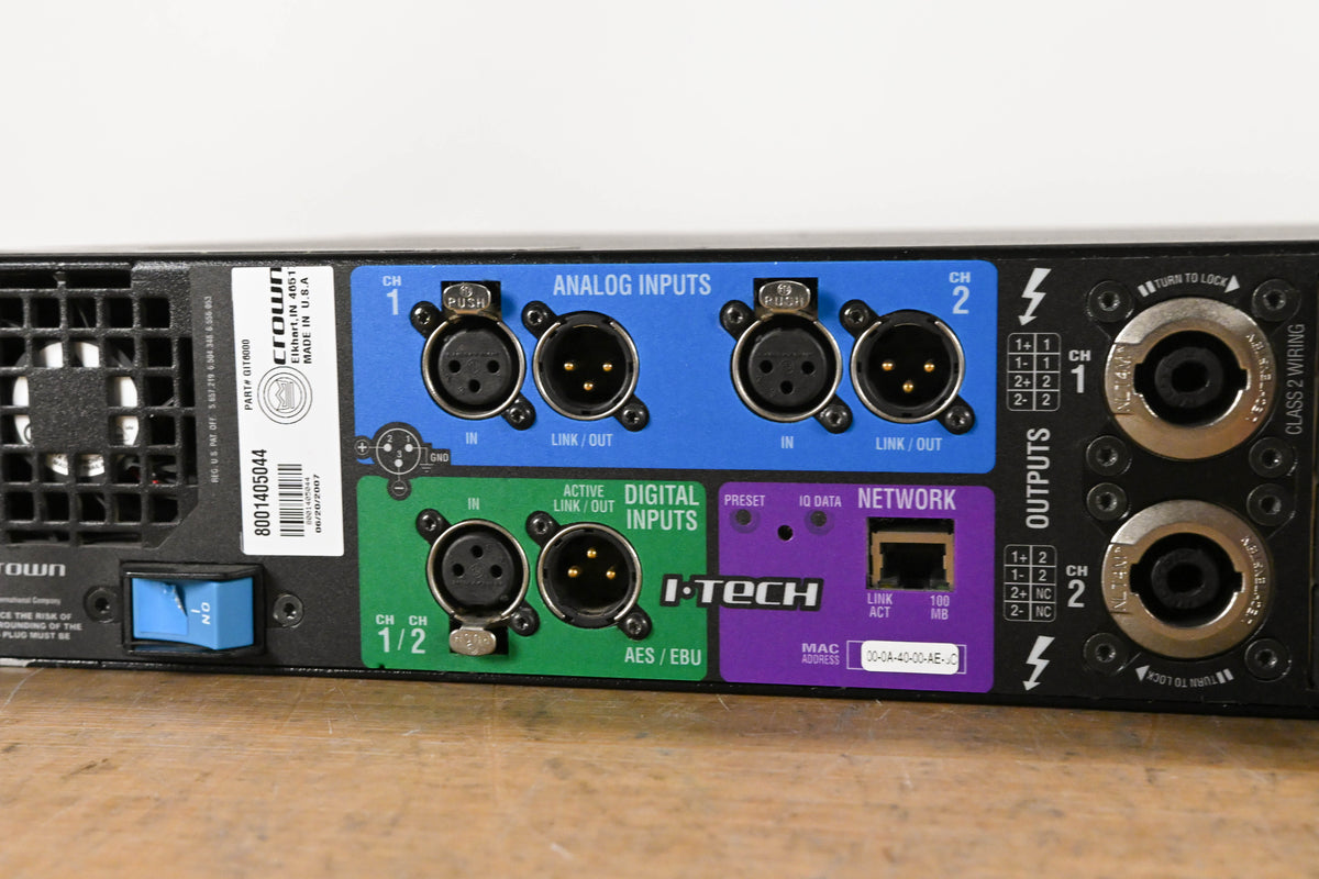 Crown I-Tech 6000 2-Channel Power Amplifier