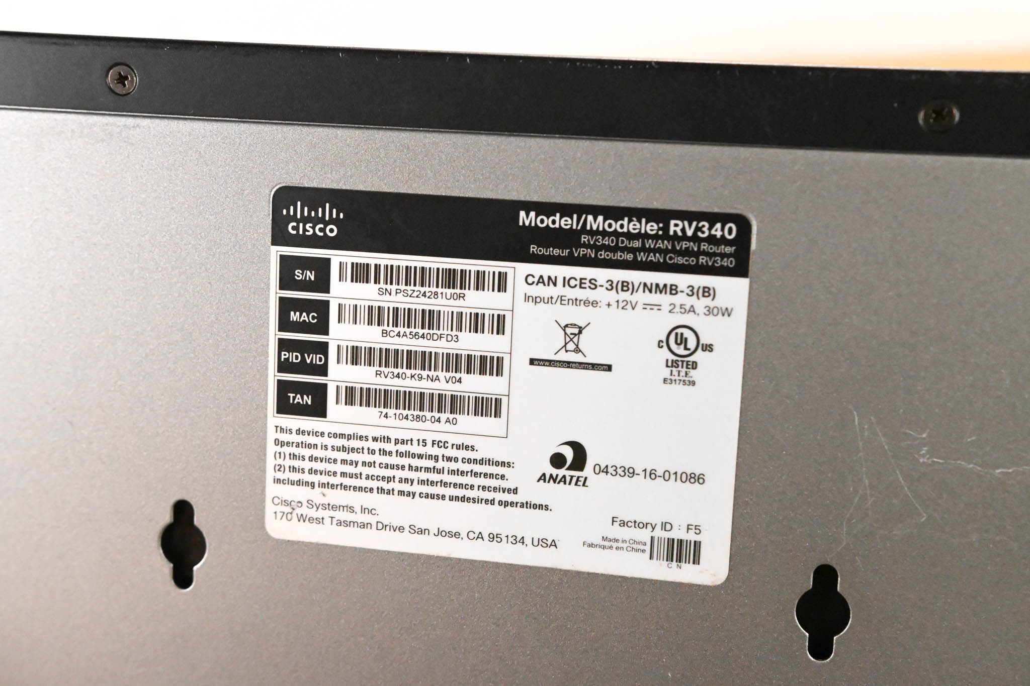 Cisco RV340 Dual WAN Security Router