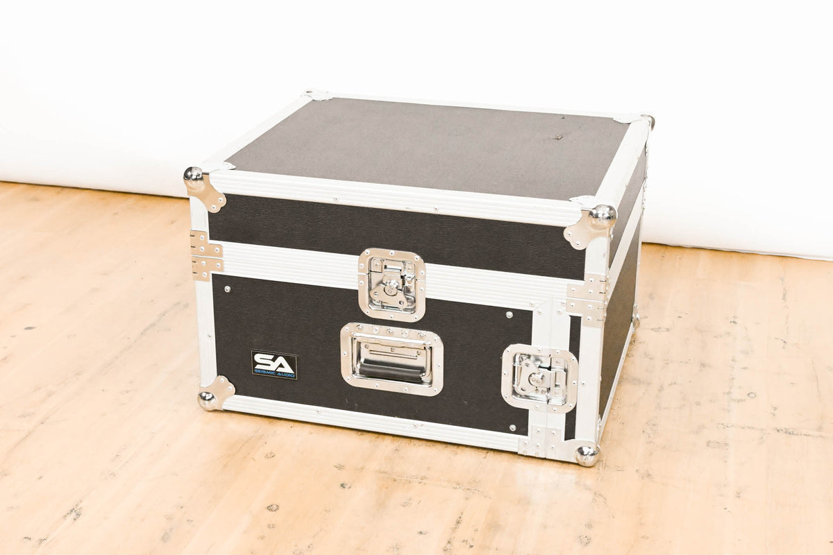 Seismic Audio 4 Space Rack Case with Slant Mixer Top