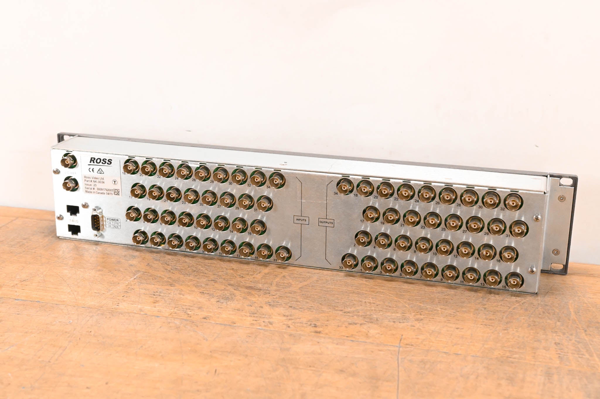 Ross NK-3G34 34 × 34 3G/HD/SD SDI Utility Router (NO POWER SUPPLY)