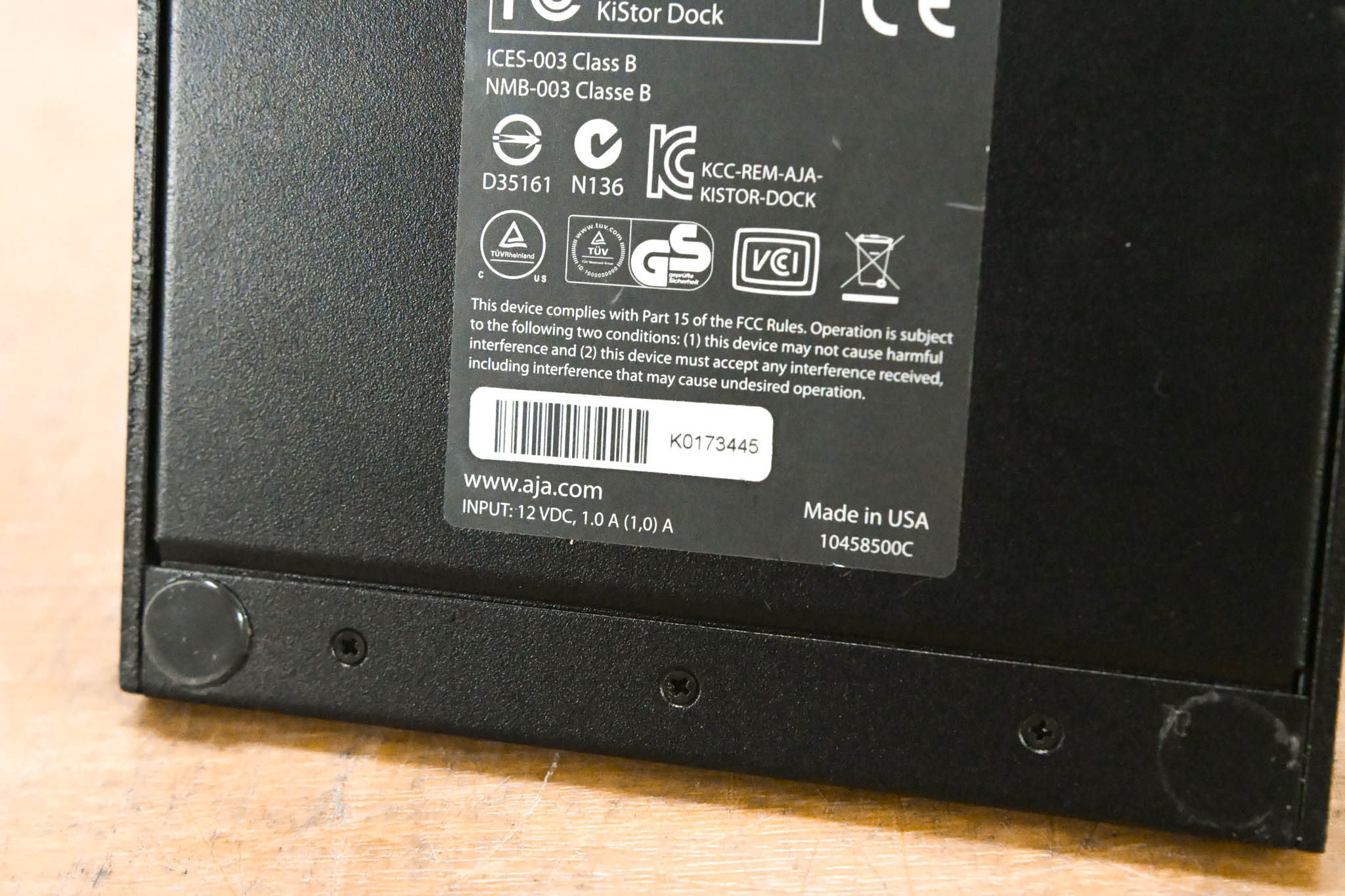 AJA KiStor Dock External Dock for Ki Stor Storage Modules (NO PSU)