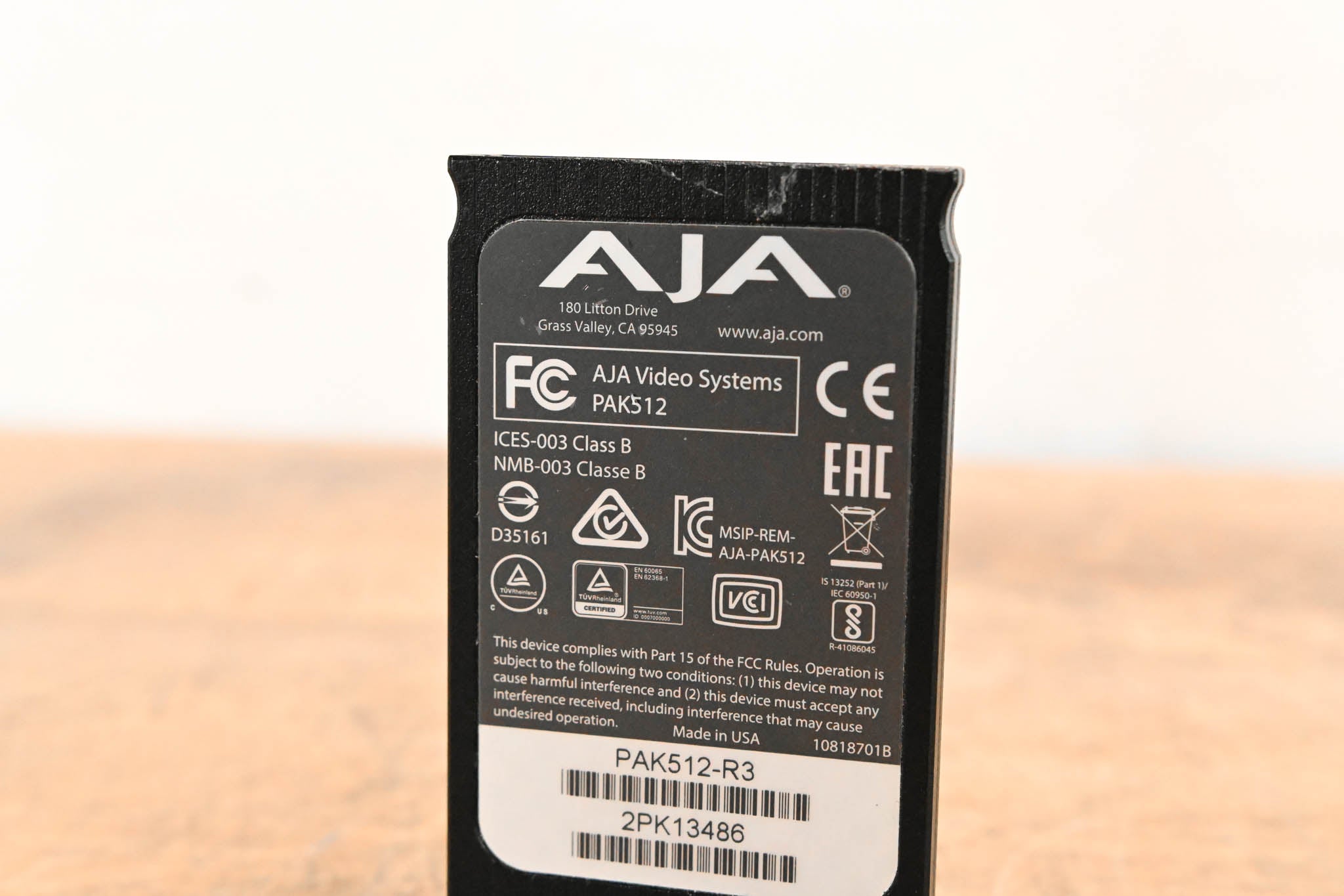 AJA PAK512 SSD Module for Ki Pro Systems