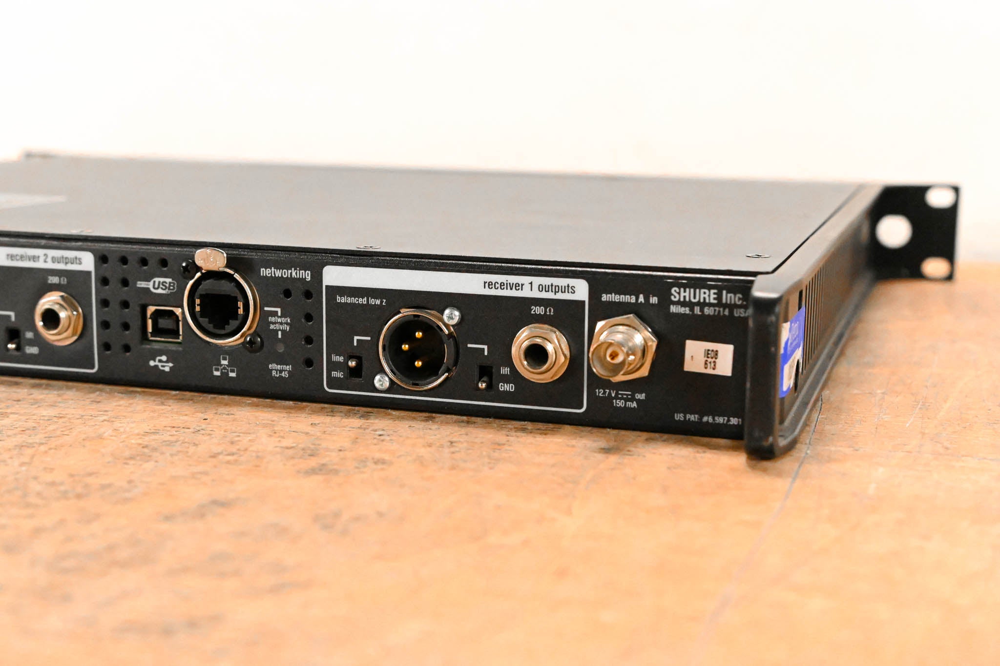 Shure UR4D Wireless Receiver w/ two UR1 Bodypack Transmitters - H4 Band