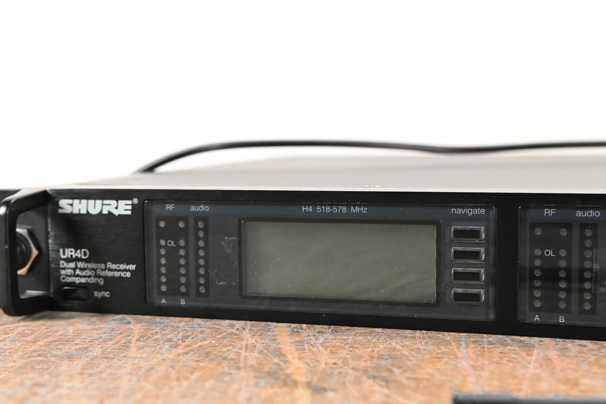 Shure UR4D Dual Wireless Receiver - H4 Band: 518-578 MHz