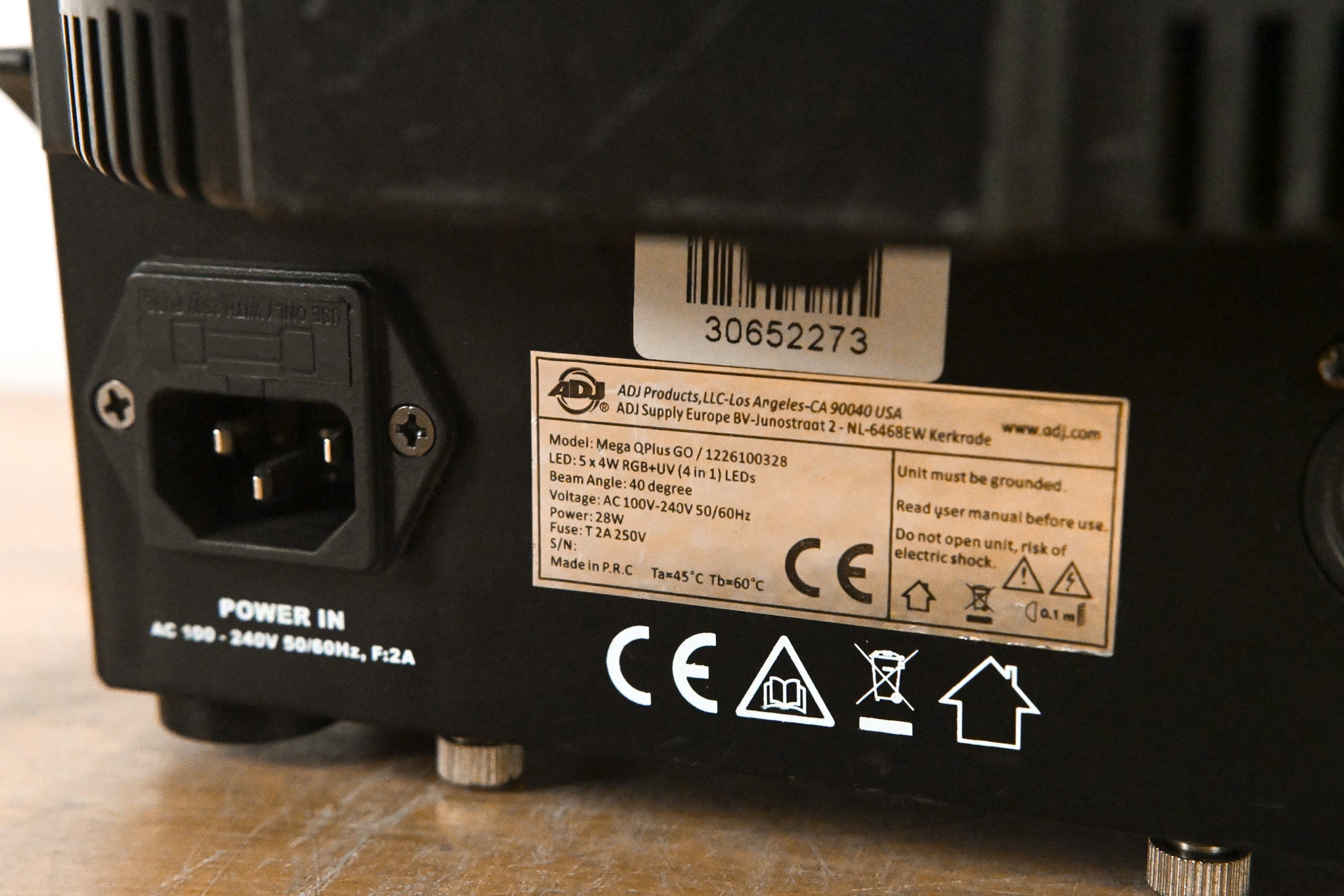 ADJ Mega QPlus Go Battery-Powered RGB+UV LED Par Light