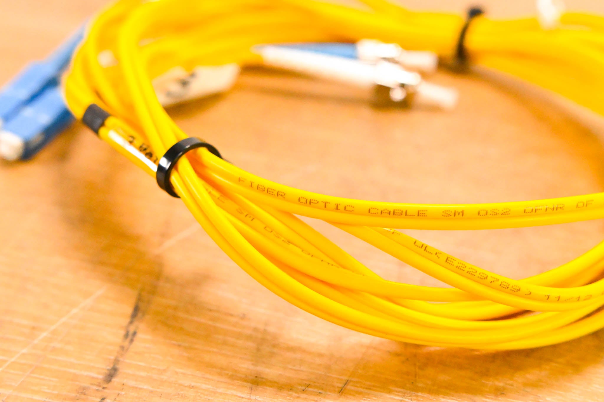 Unbranded SC-ST Duplex Single Mode Fiber Optic Patch Cable - 10'