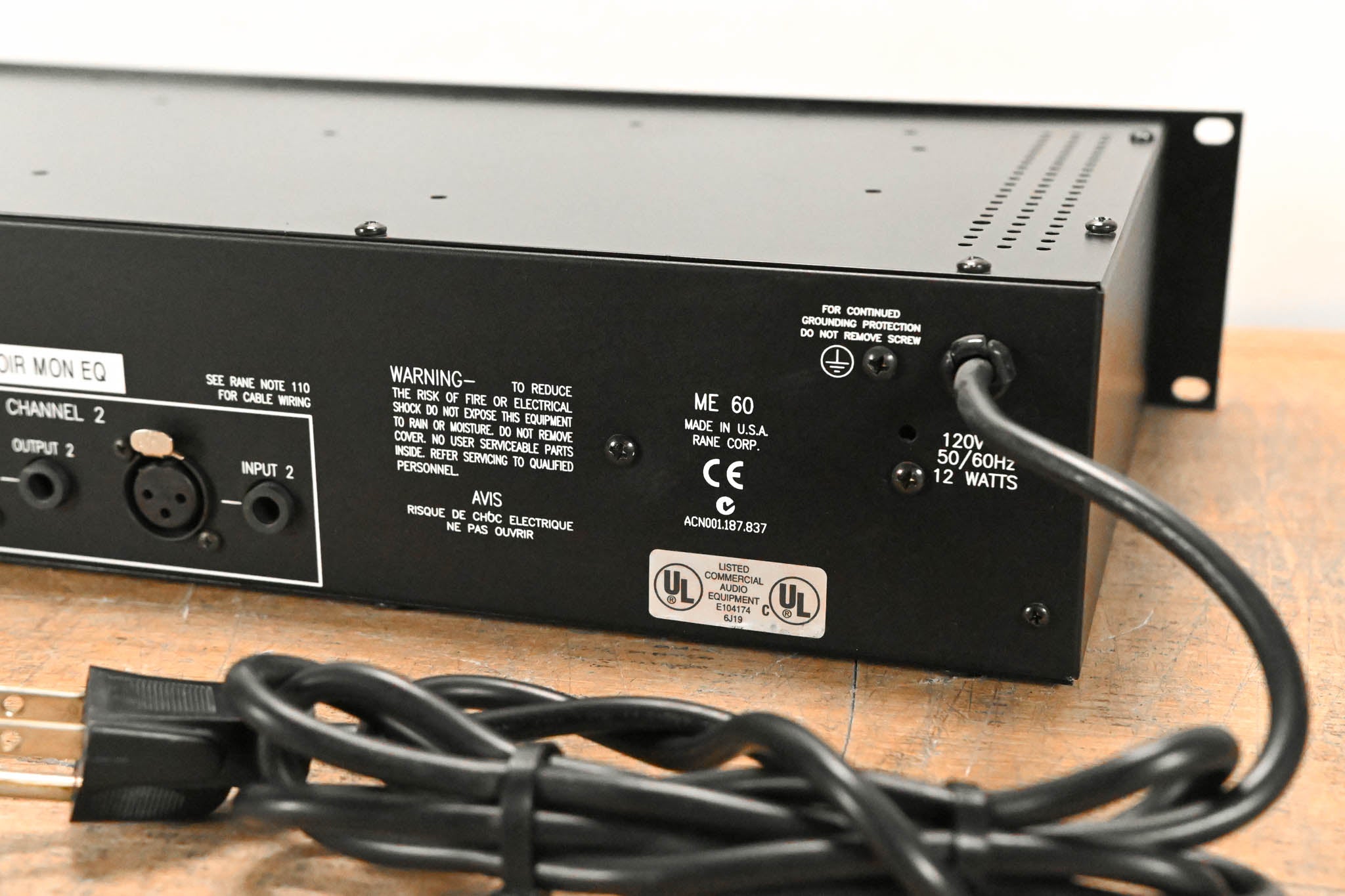 Rane ME 60 Two-Channel 31-Band Graphic Equalizer