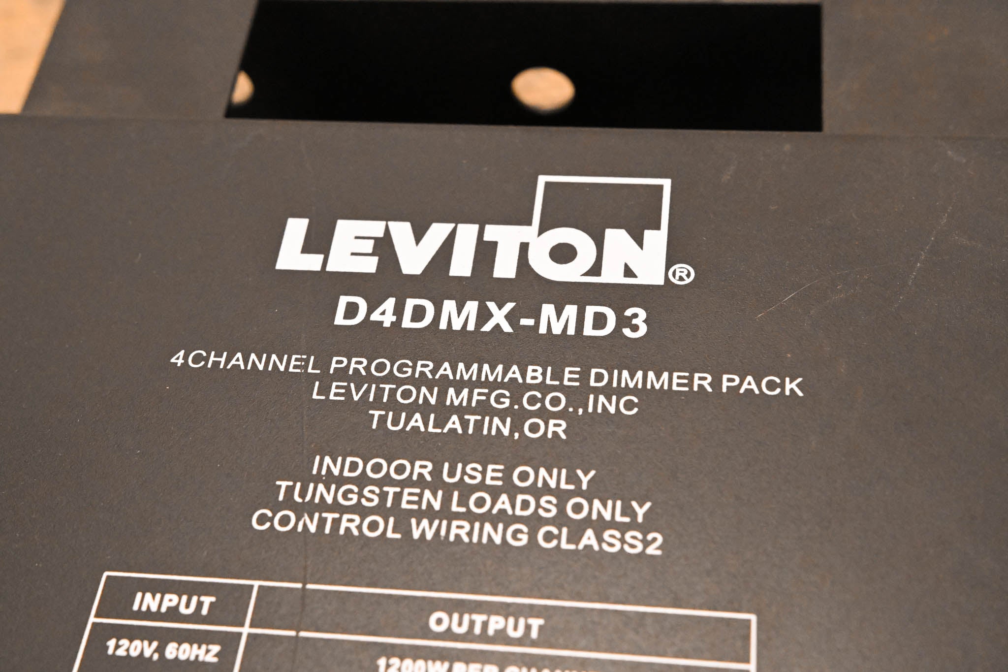 Leviton D4DMX-MD3 4-Channel Programmable Dimmer Pack