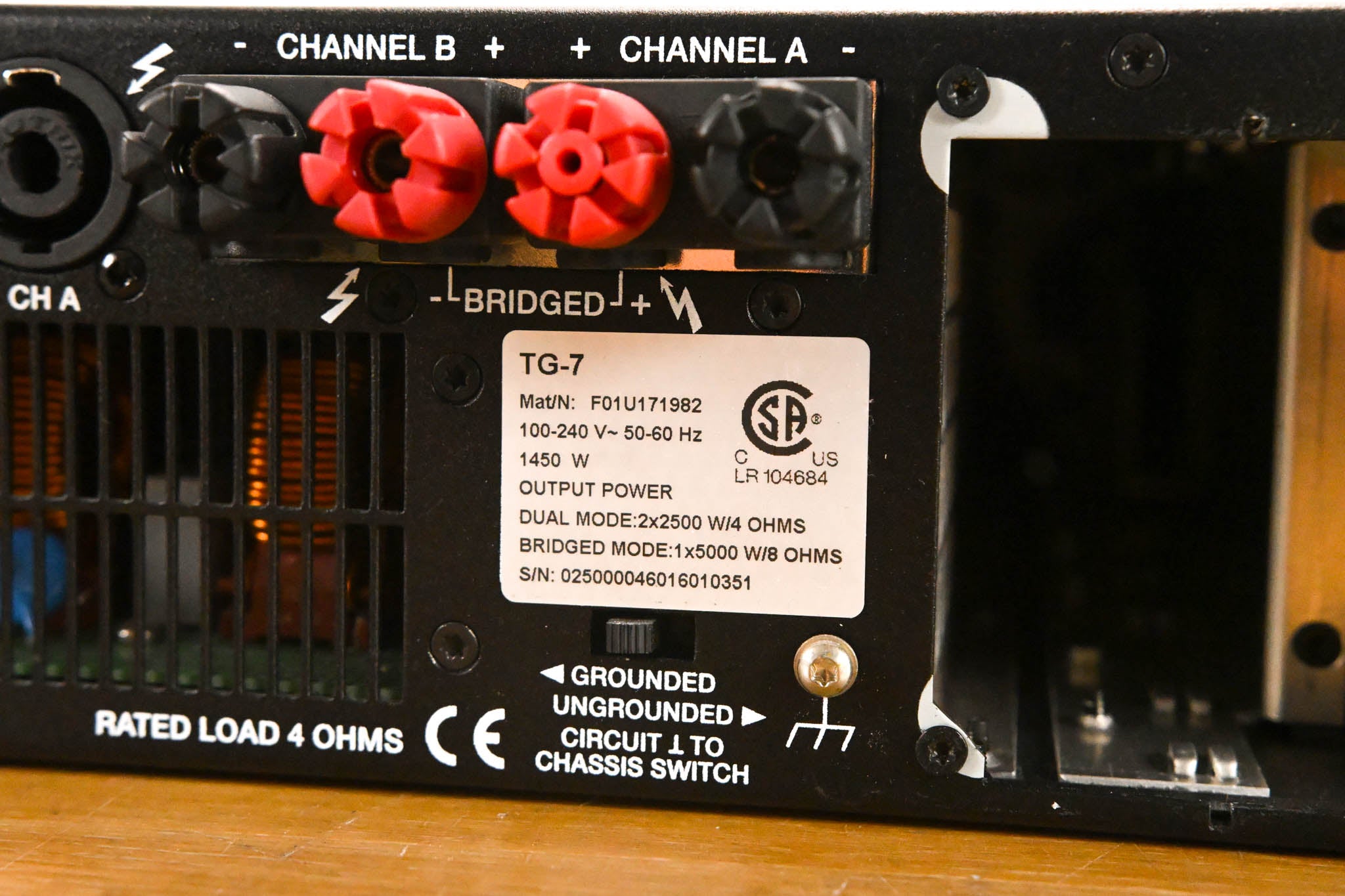 Electro-Voice (EV) TG-7 Tour-Grade Stereo Power Amplifier