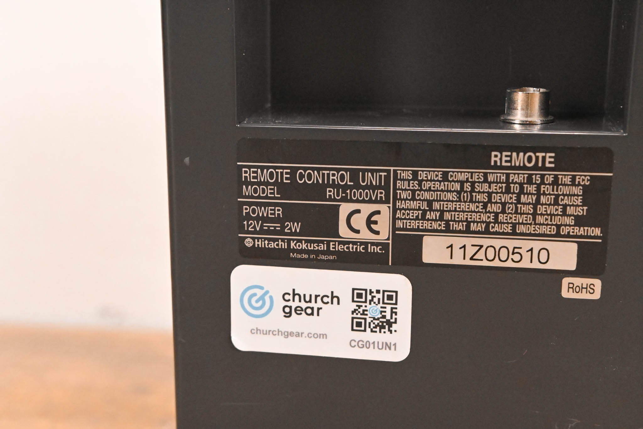 Hitachi RU-1000VR Remote Control Panel
