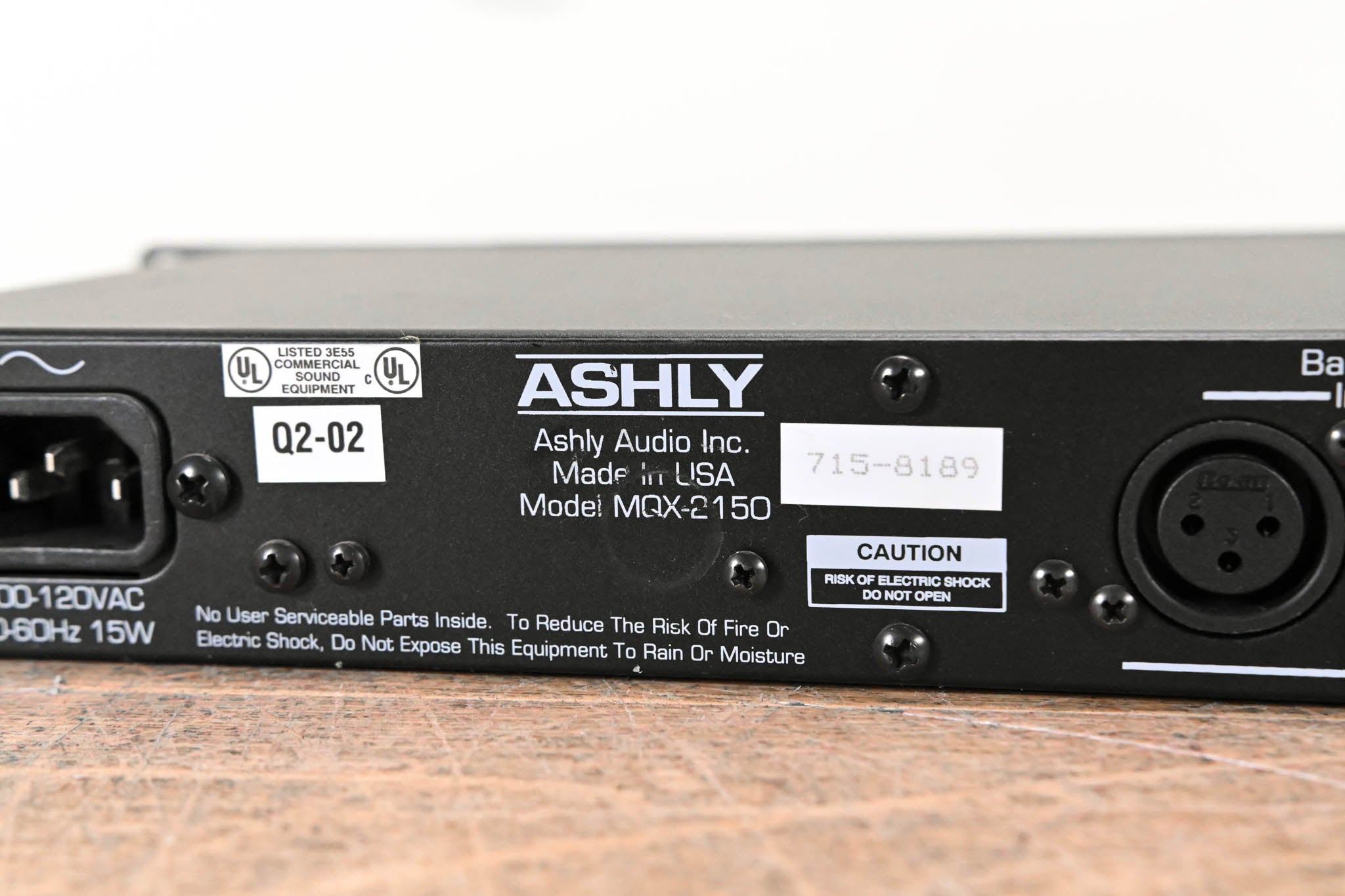 Ashly MQX-2150 Stereo 15-Band Graphic Equalizer