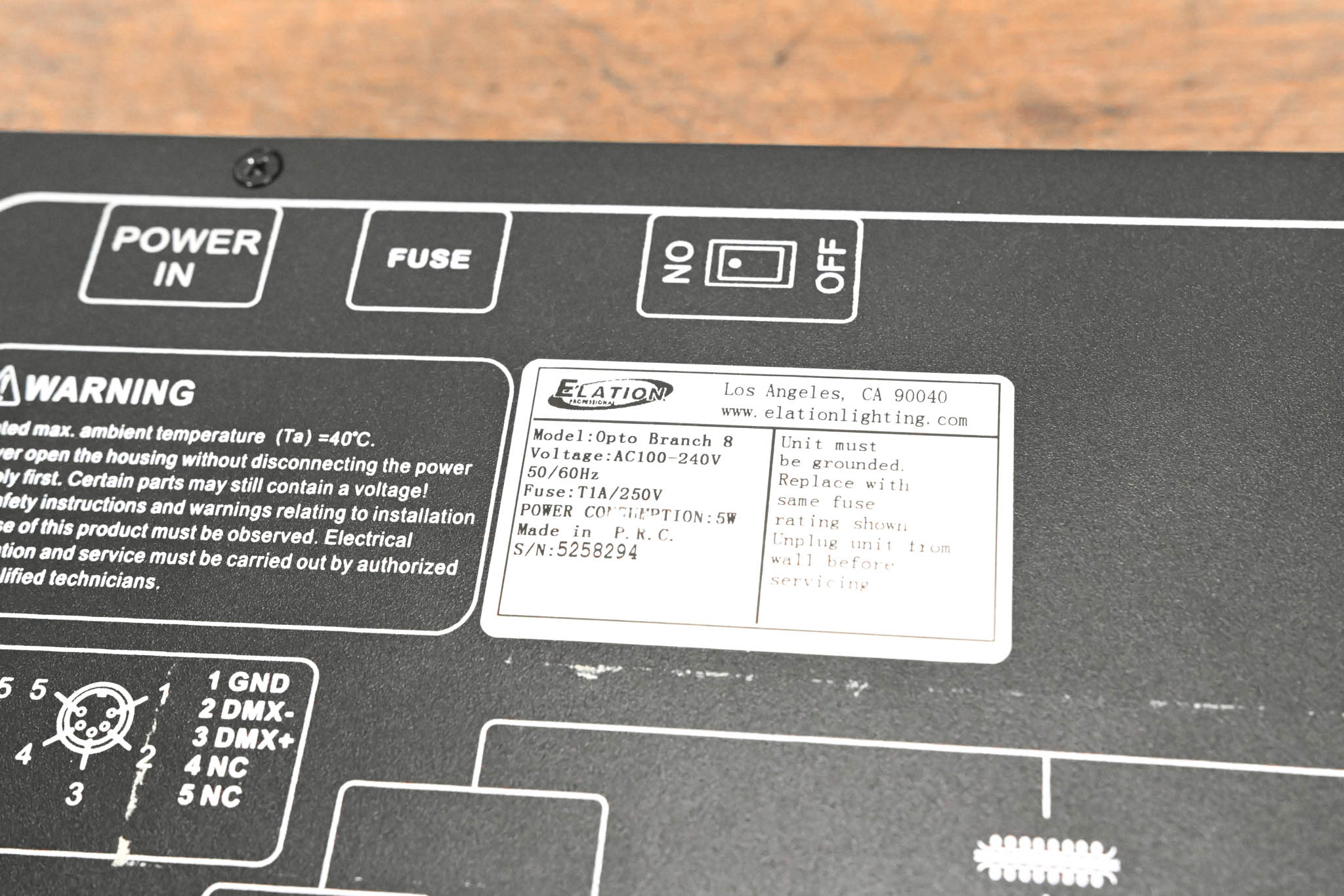 Elation Opto Branch 8 DMX Distributor/Booster (5-Pin)