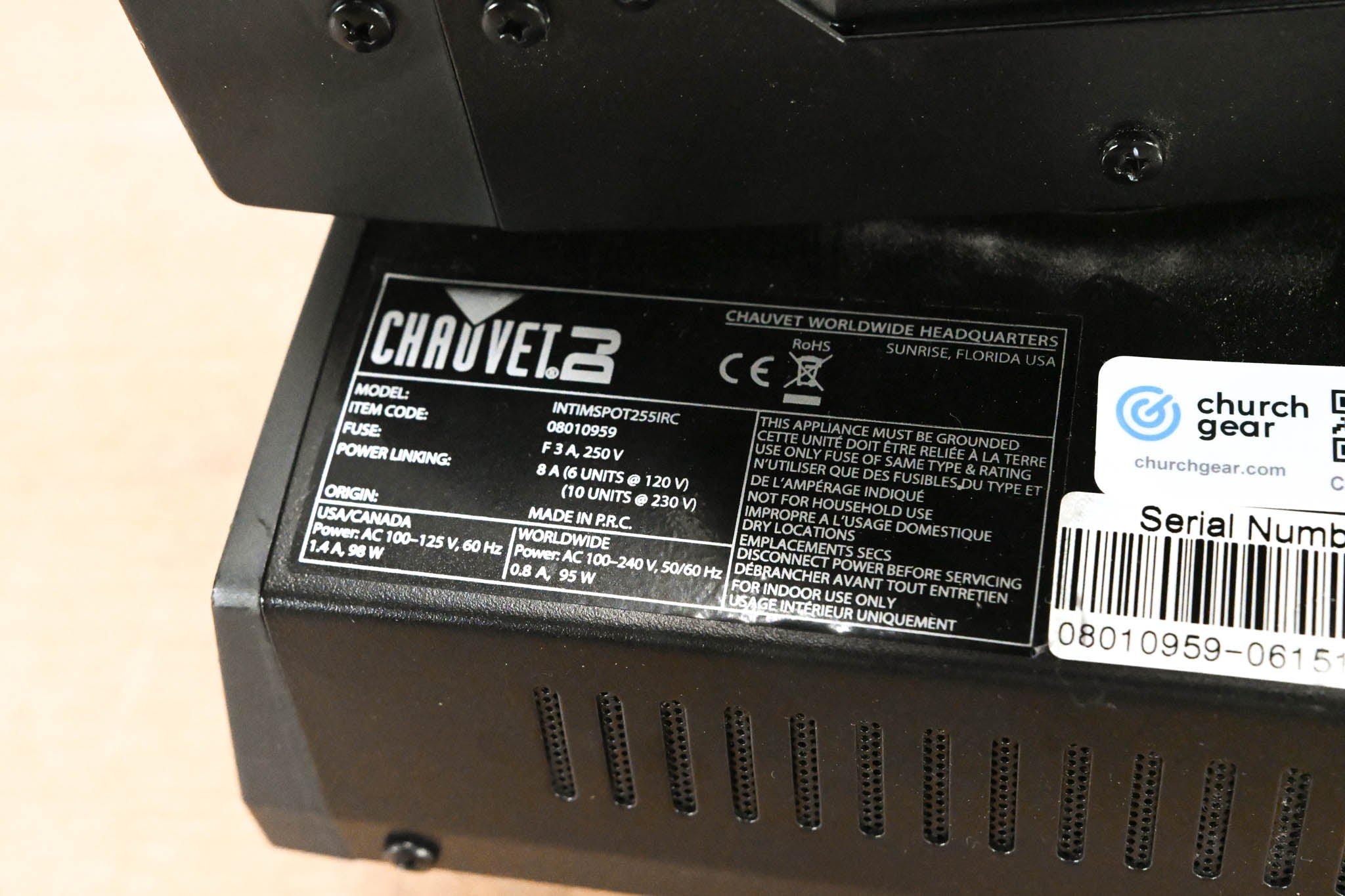 Chauvet Intimidator Spot 255 IRC 60W LED Moving Head Spot Fixture