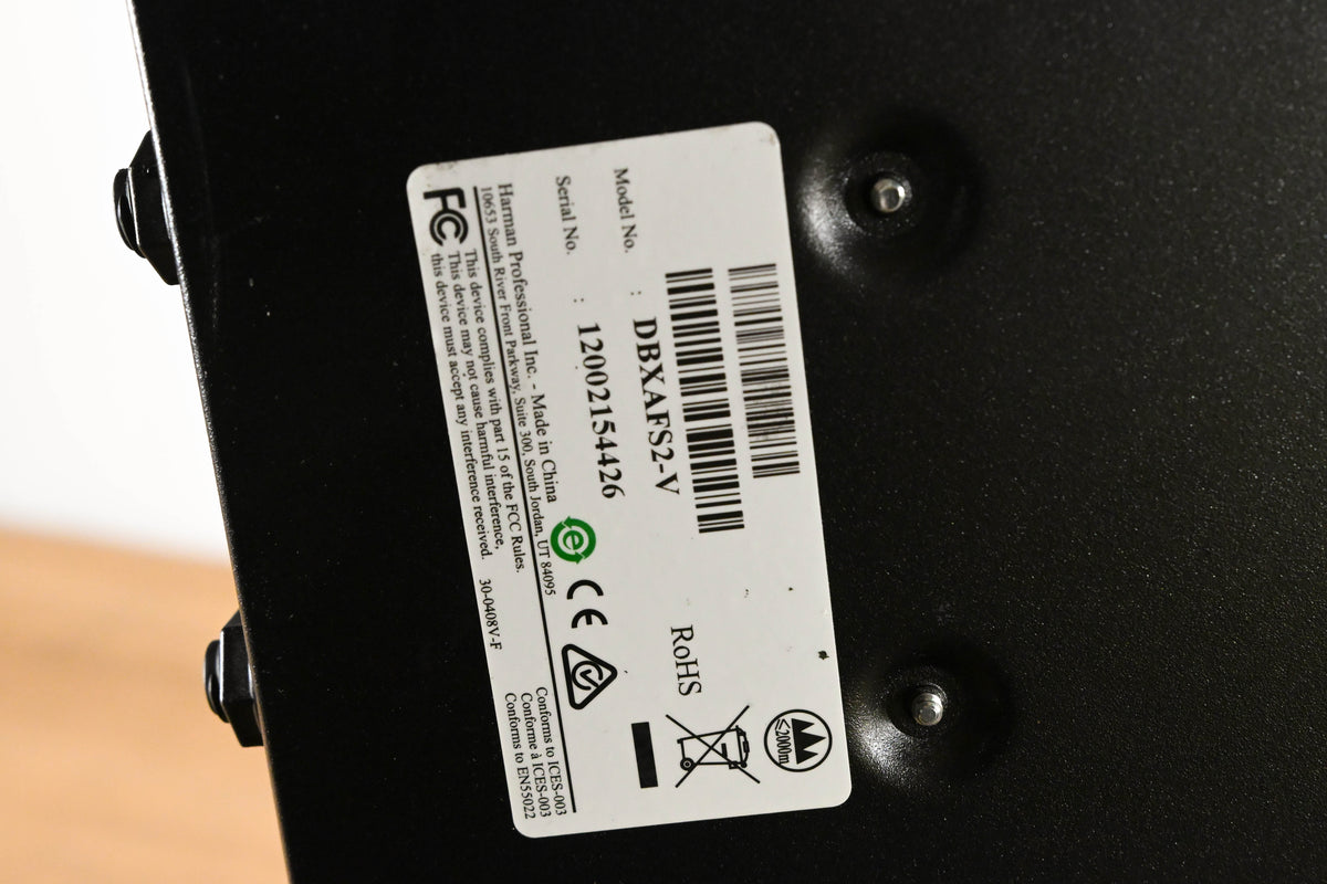 dbx AFS2-V Dual Channel Advanced Feedback Suppression Processor