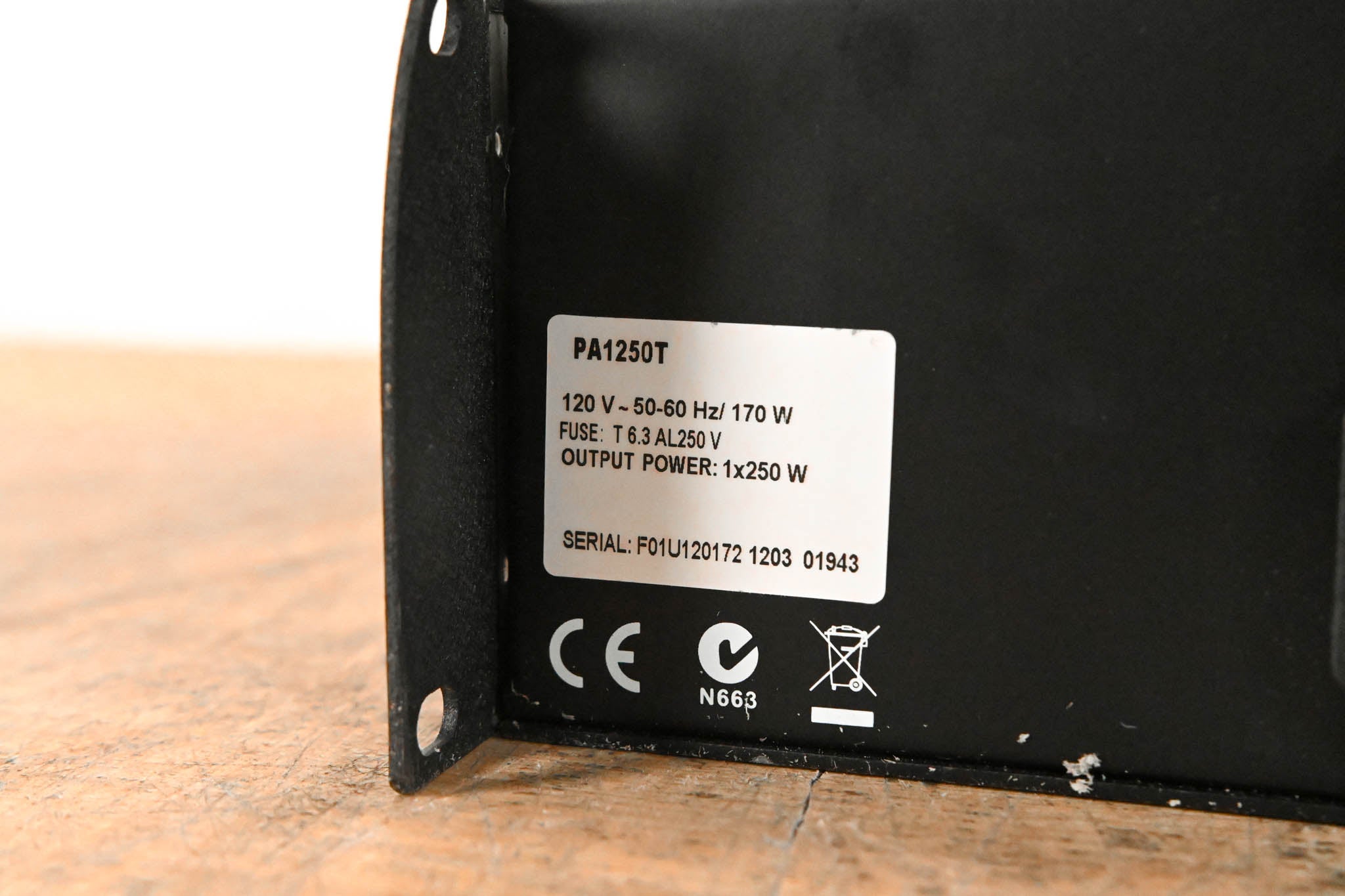 Electro-Voice (EV) PA1250T Single‑Channel 250W Power Amplifier