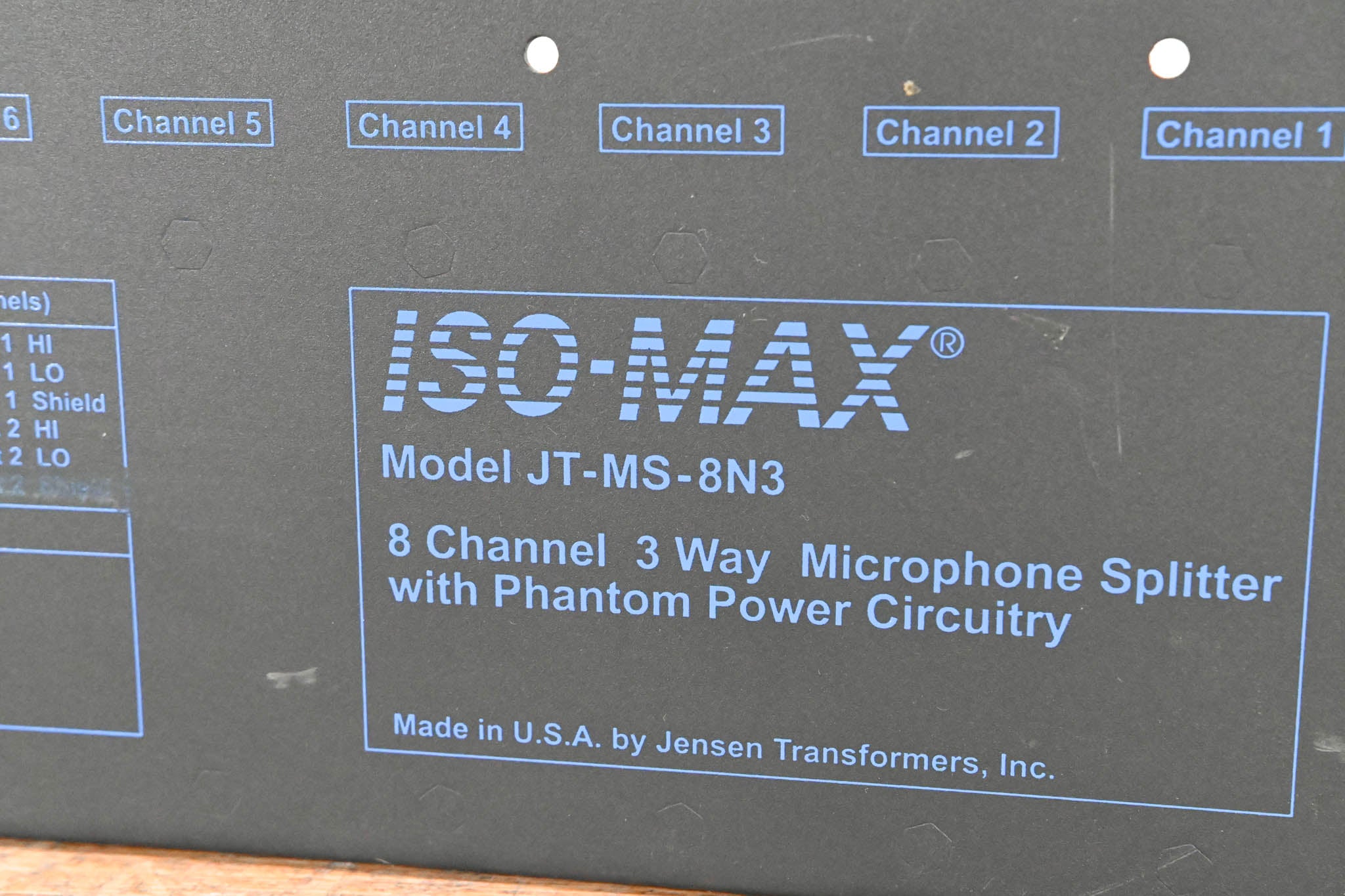 Jensen JT-MS-8N3 8-CH 3-Way Mic Splitter with Phantom Power Circuitry