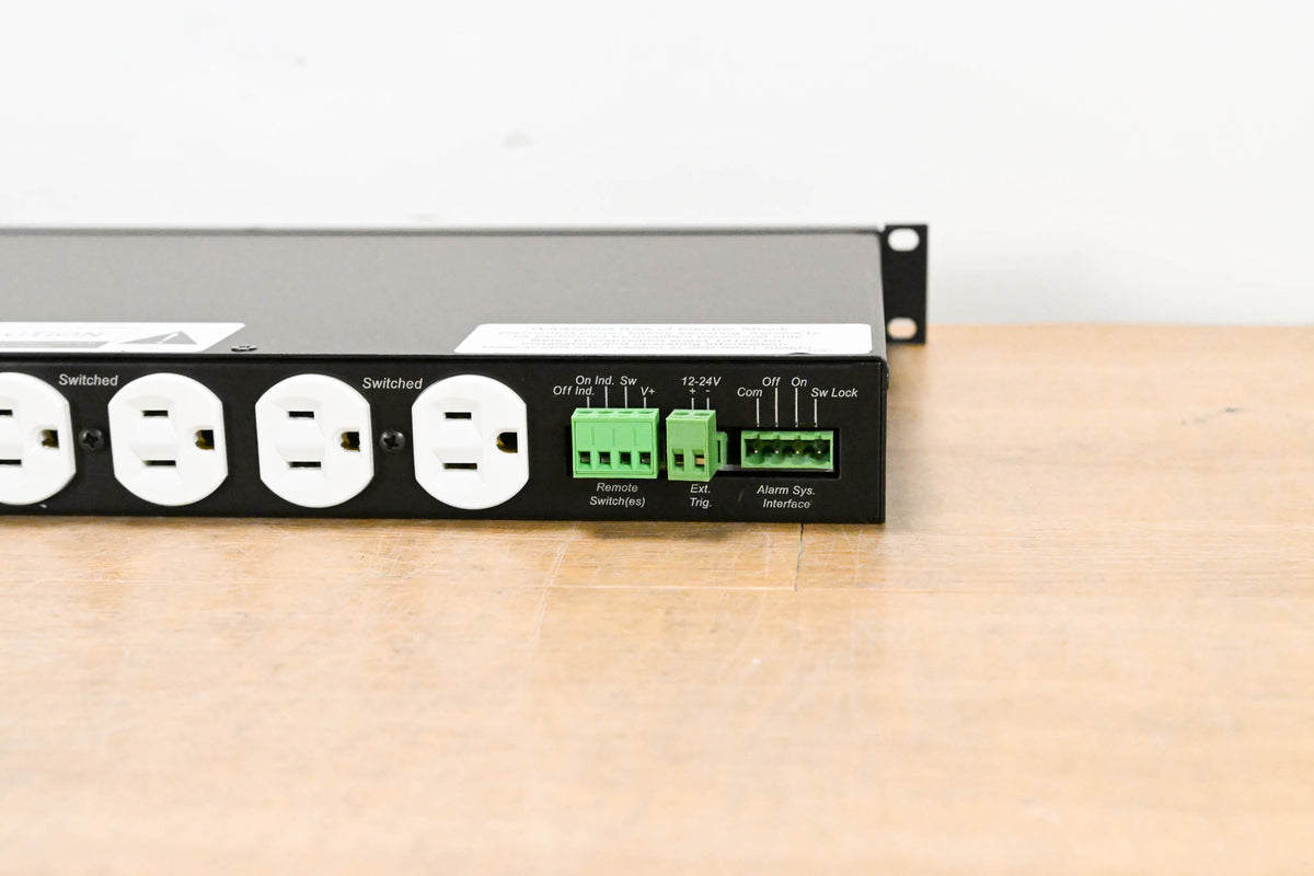 Lowell ACSPR-RPC1-1509 15A 9-Outlet 1RU Power Panel w/ Surge Protection