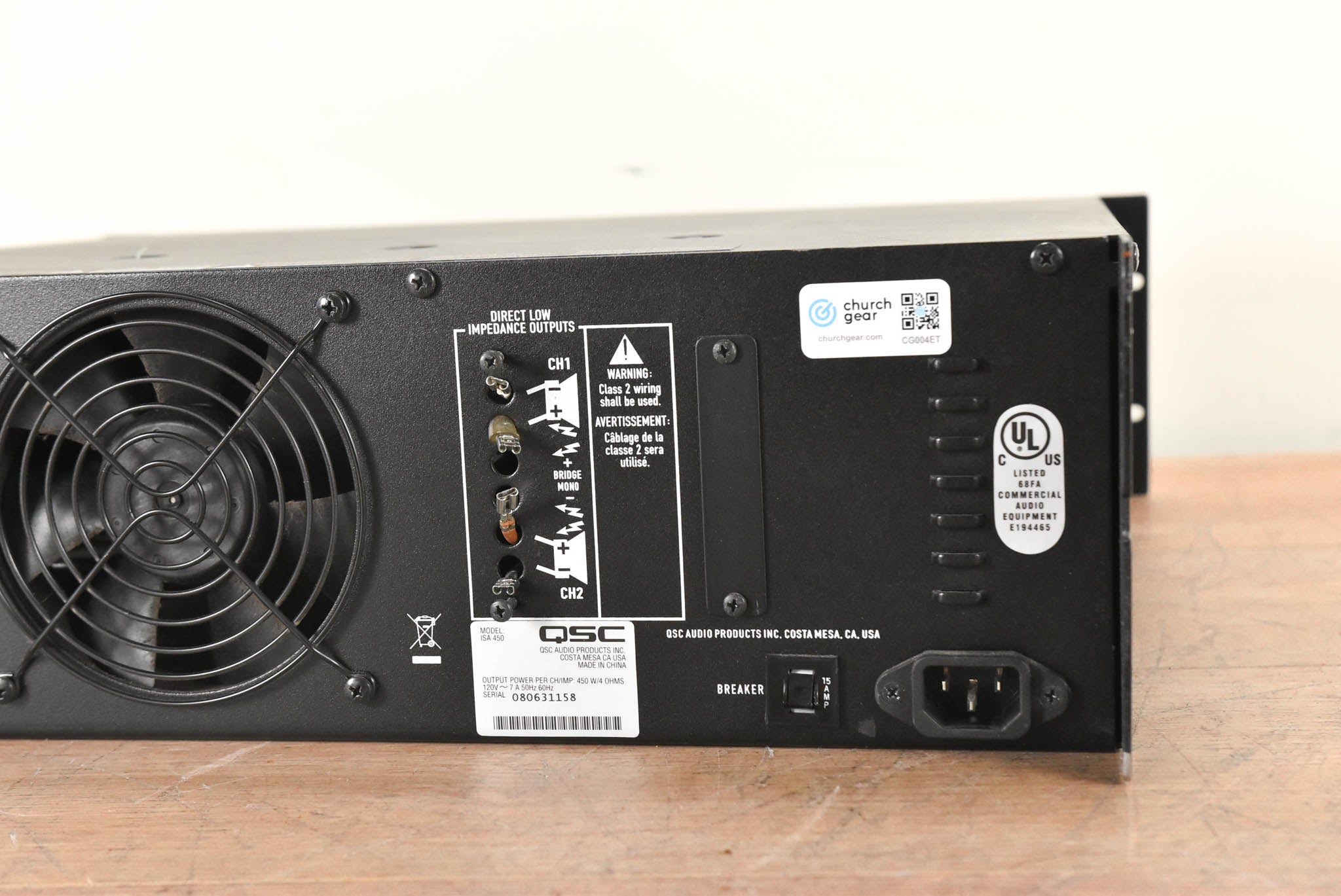 QSC ISA450 Two-Channel Commercial Power Amplifier