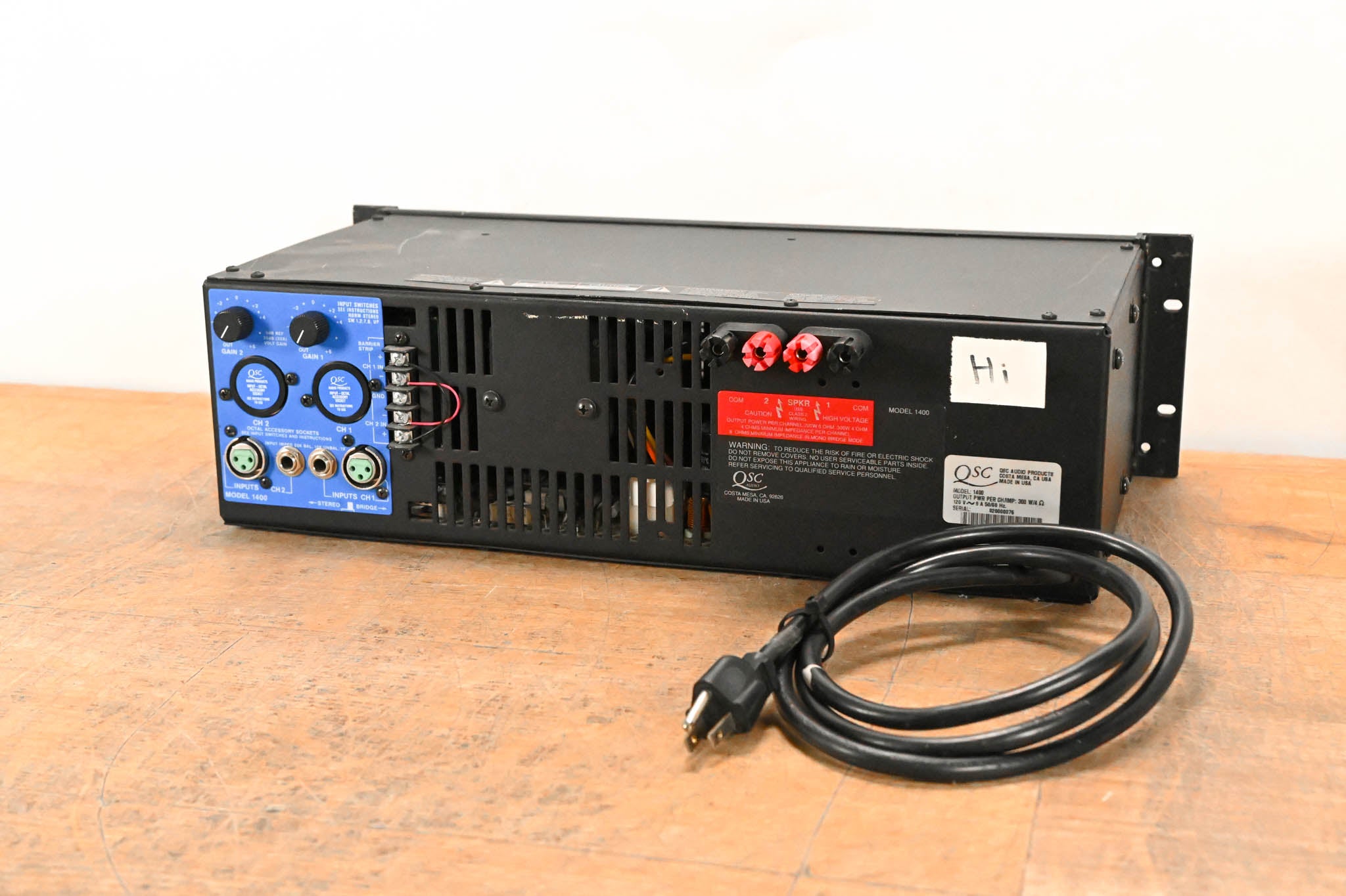 QSC Model 1400 2-Channel Power Amplifier