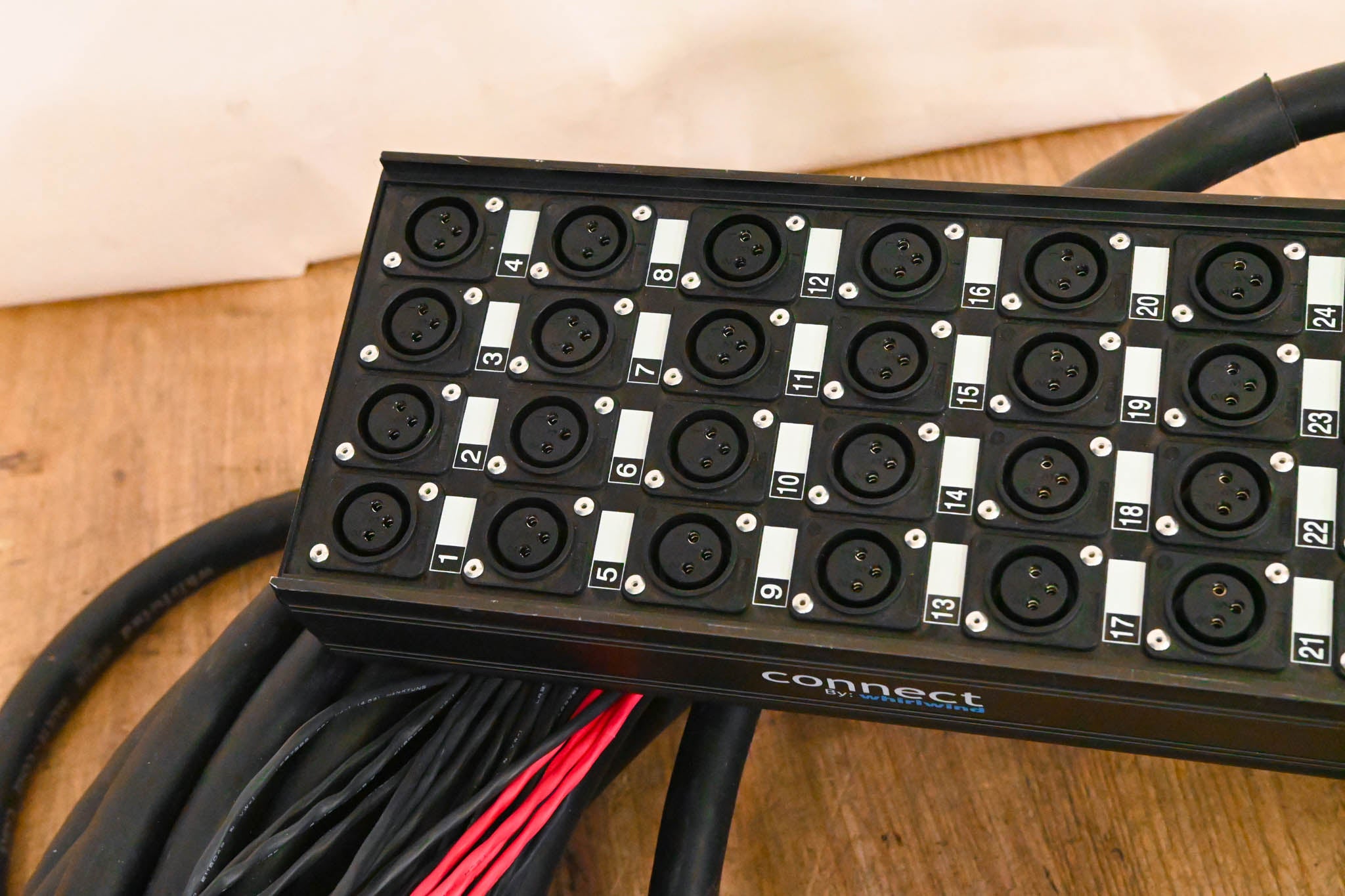 Whirlwind Connect 24x4 XLR Stage Box to Fanout Snake - 100ft