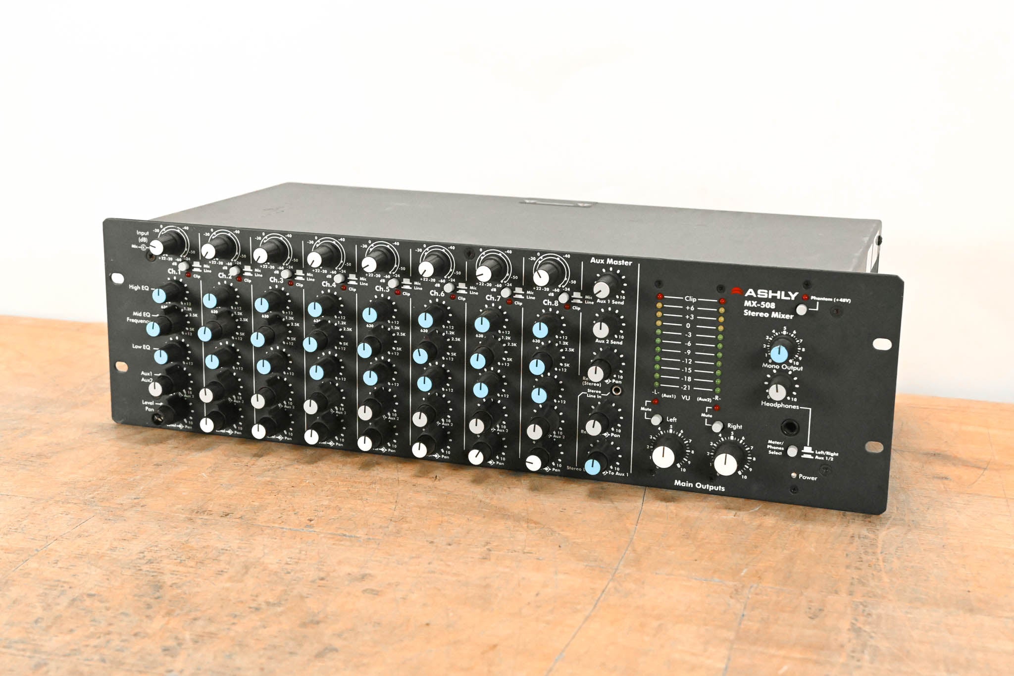 Ashly MX-508 8-Input Stereo Rack-Mountable Mic/Line Mixer
