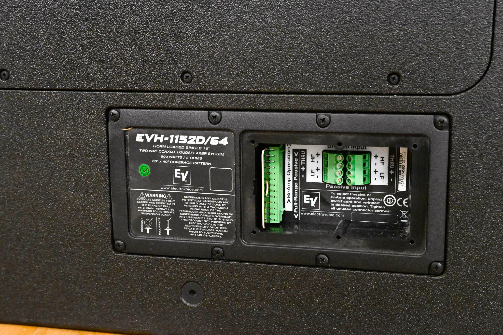 Electro-Voice (EV) EVH-1152D/64 15" 2-Way Passive Loudspeaker (PAIR)