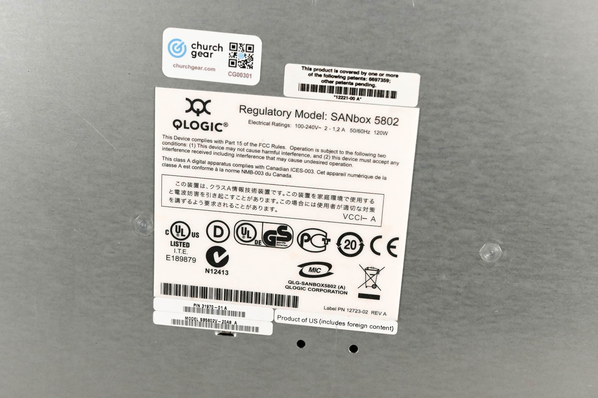 Q-LOGIC SANbox 5802 8-Port 8Gb Fibre Channel Stack Switch