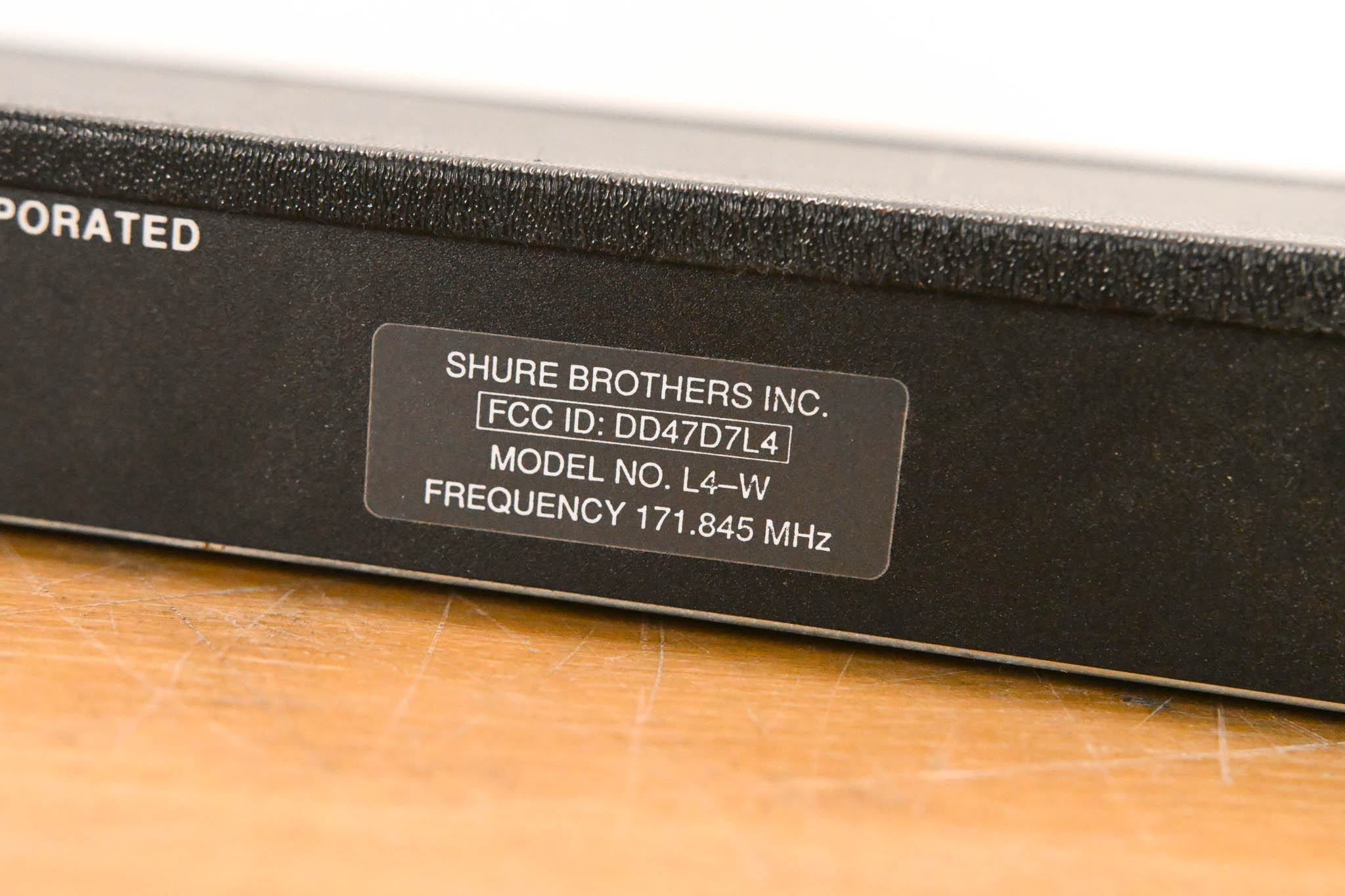 Shure L4 Diversity Wireless Receiver - 171.845 MHz (NO POWER SUPPLY)