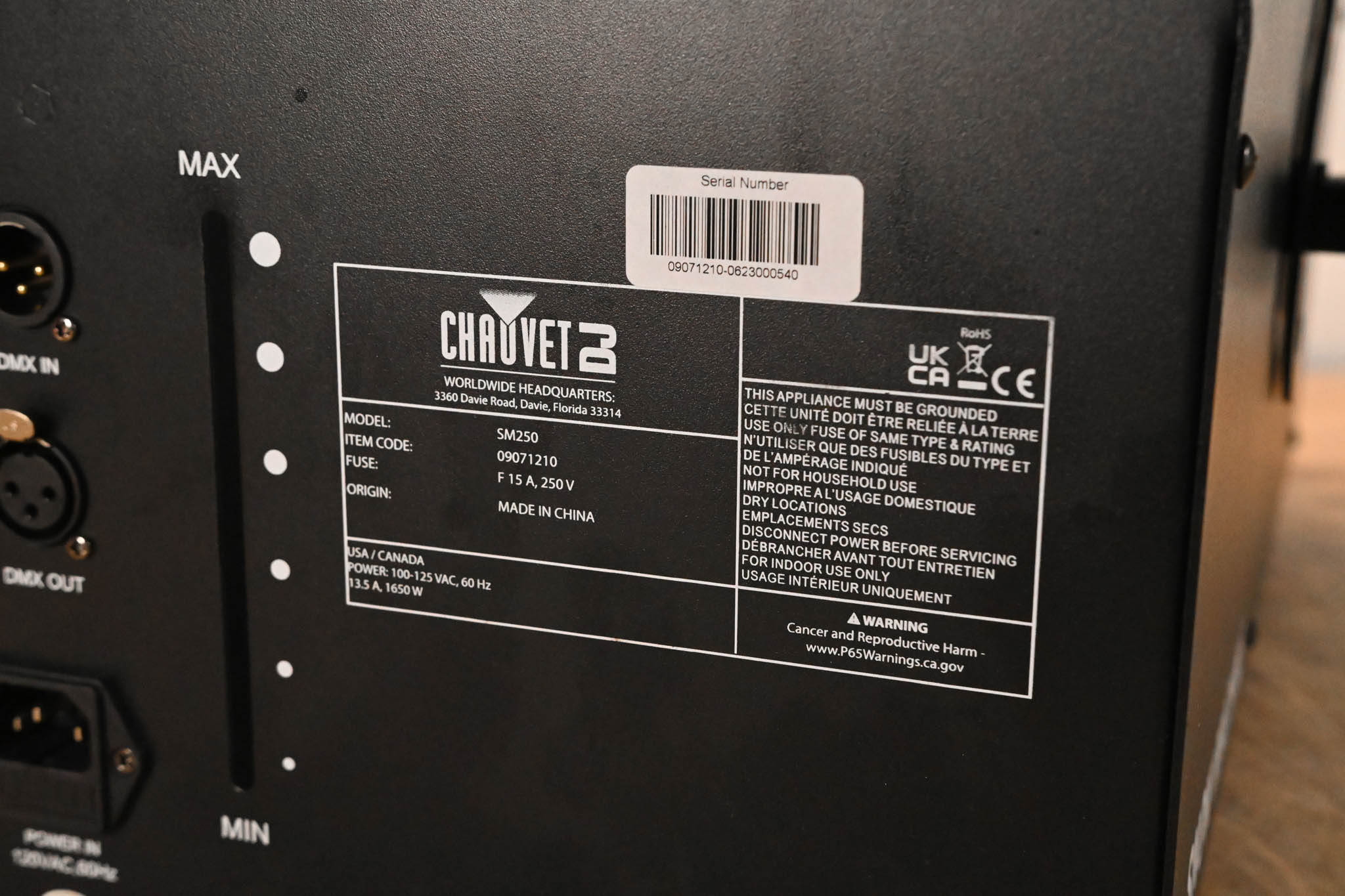 Chauvet SM250 Snow Machine