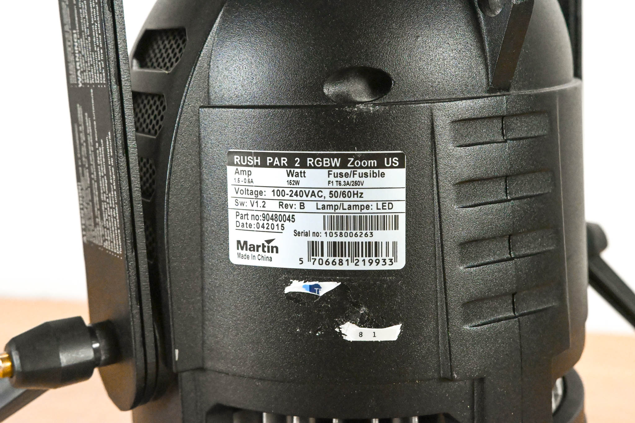 Martin Lighting RUSH PAR 2 RGBW Zoom US LED Par Can